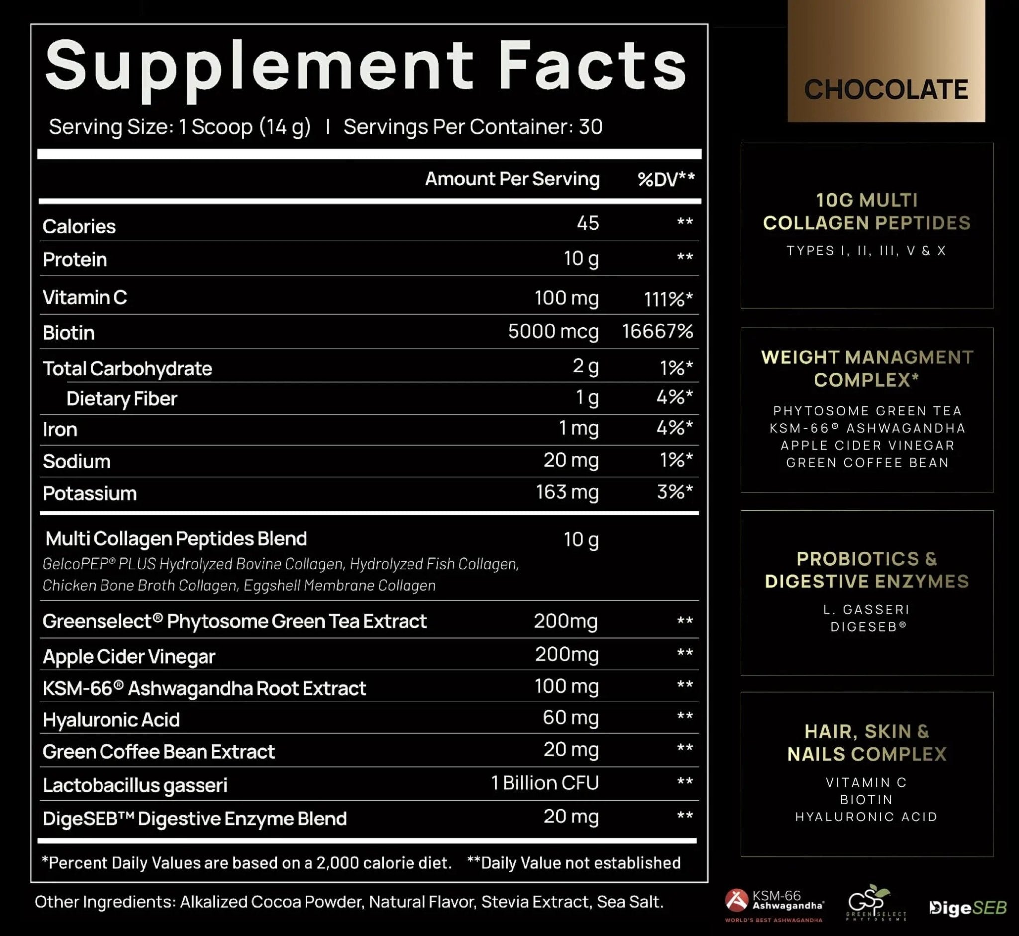 TERRA ELMNT Premium Chocolate Multi Collagen Powder for Women Weight Management - TrustMedUSA