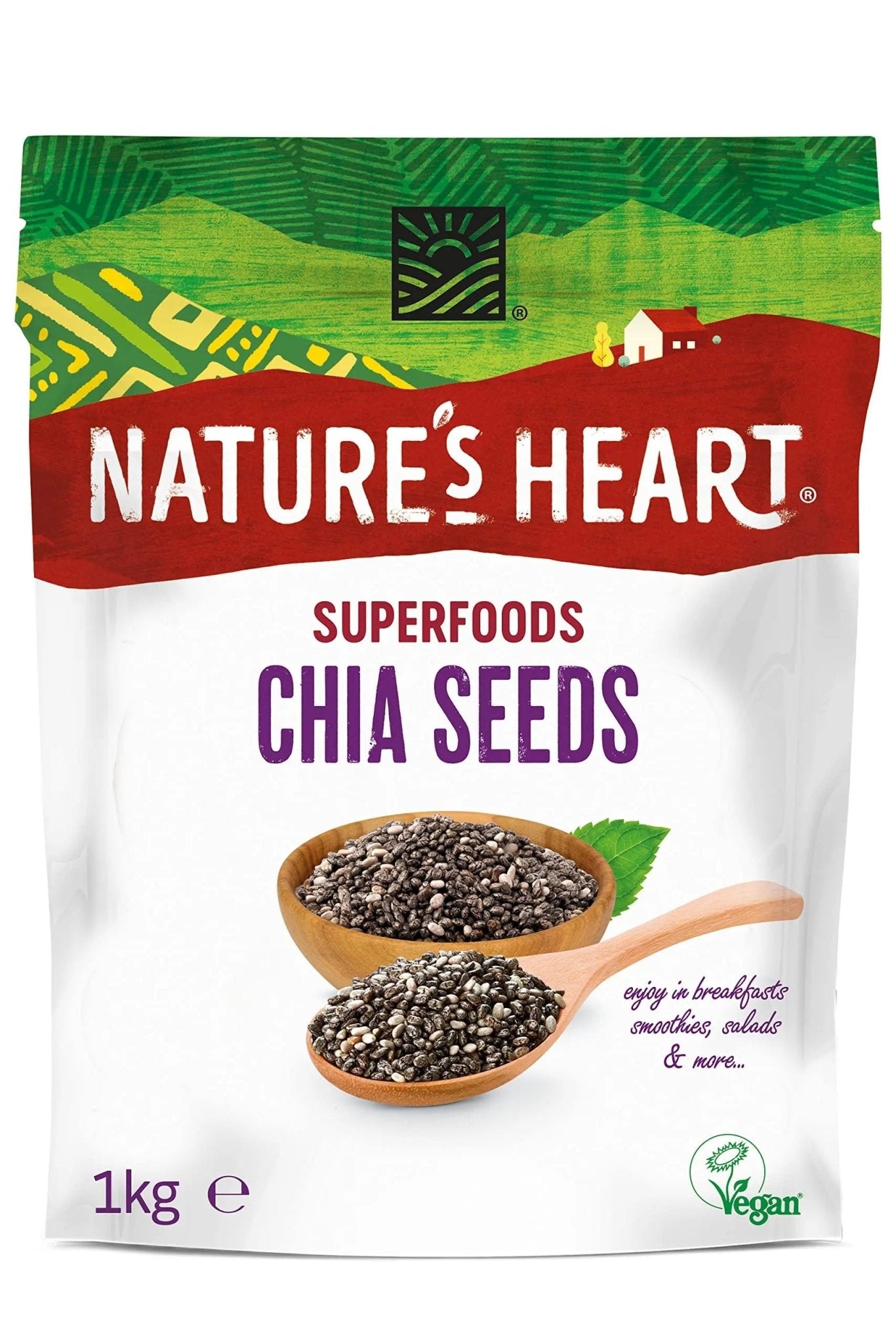 Terrafertil Nature’s Heart Chia Seeds, 1 kg - TrustMedUSA