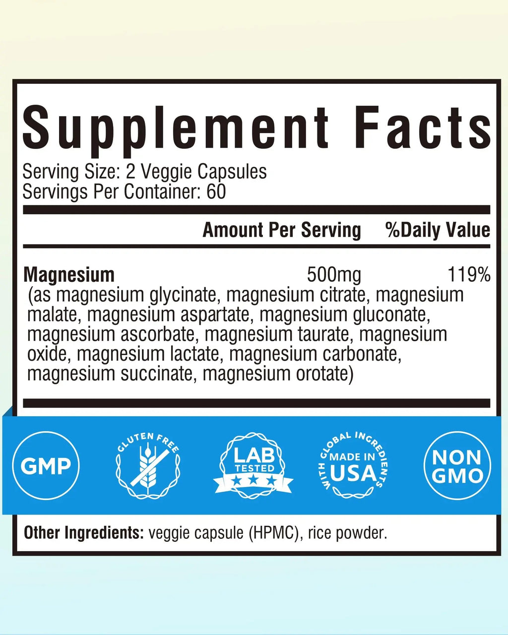 Terranics 12-in-1 Magnesium Complex 500mg, High Absorption Chelated Magnesium Glycinate, Citrate, Malate, Taurate, Orotate & More, for Sleep, Calm, Energy, Heart, Vegan, Non-GMO,120 Capsules - TrustMedUSA