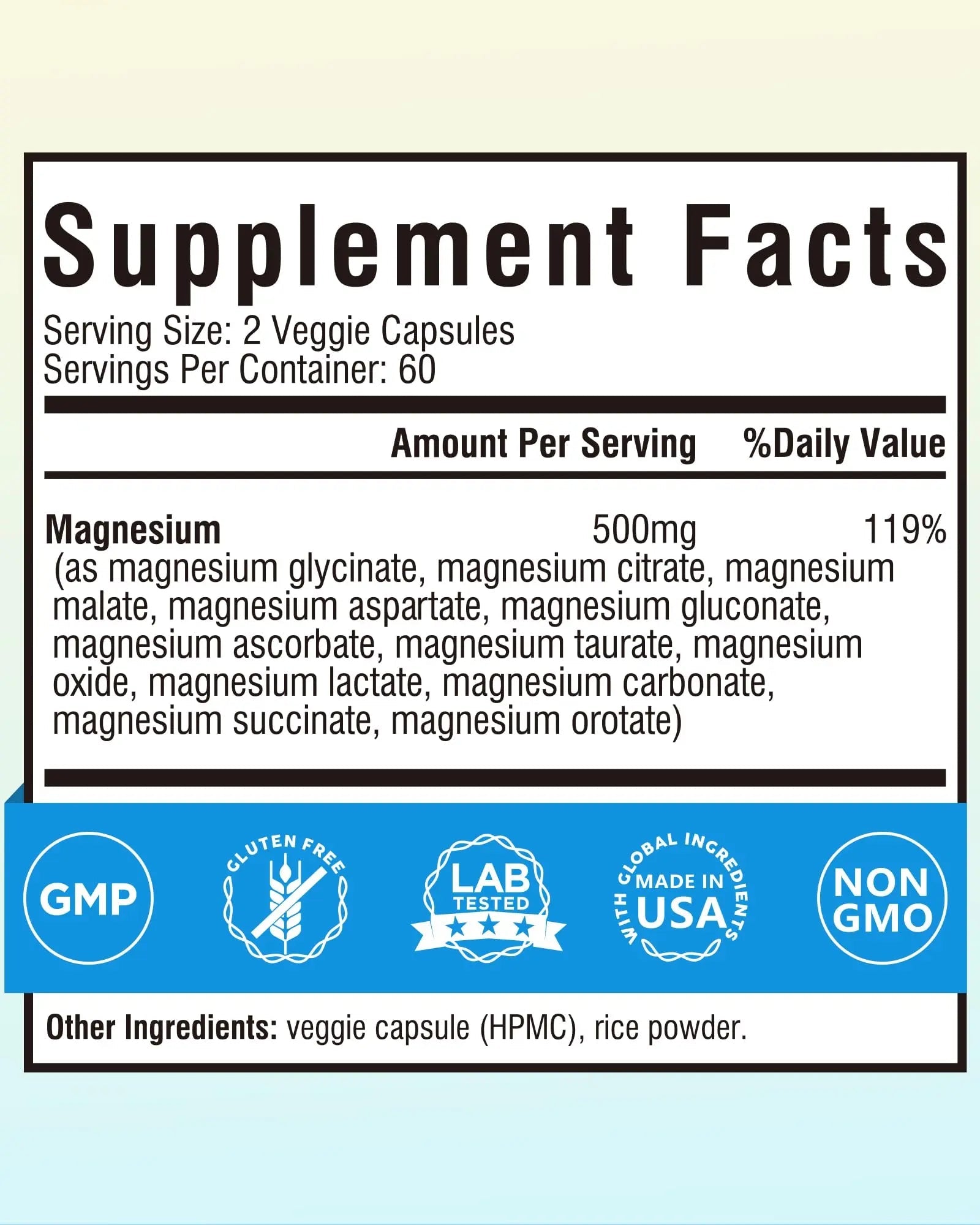 Terranics 12-in-1 Magnesium Complex 500mg, High Absorption Chelated Magnesium Glycinate, Citrate, Malate, Taurate, Orotate & More, for Sleep, Calm, Energy, Heart, Vegan, Non-GMO,120 Capsules - TrustMedUSA