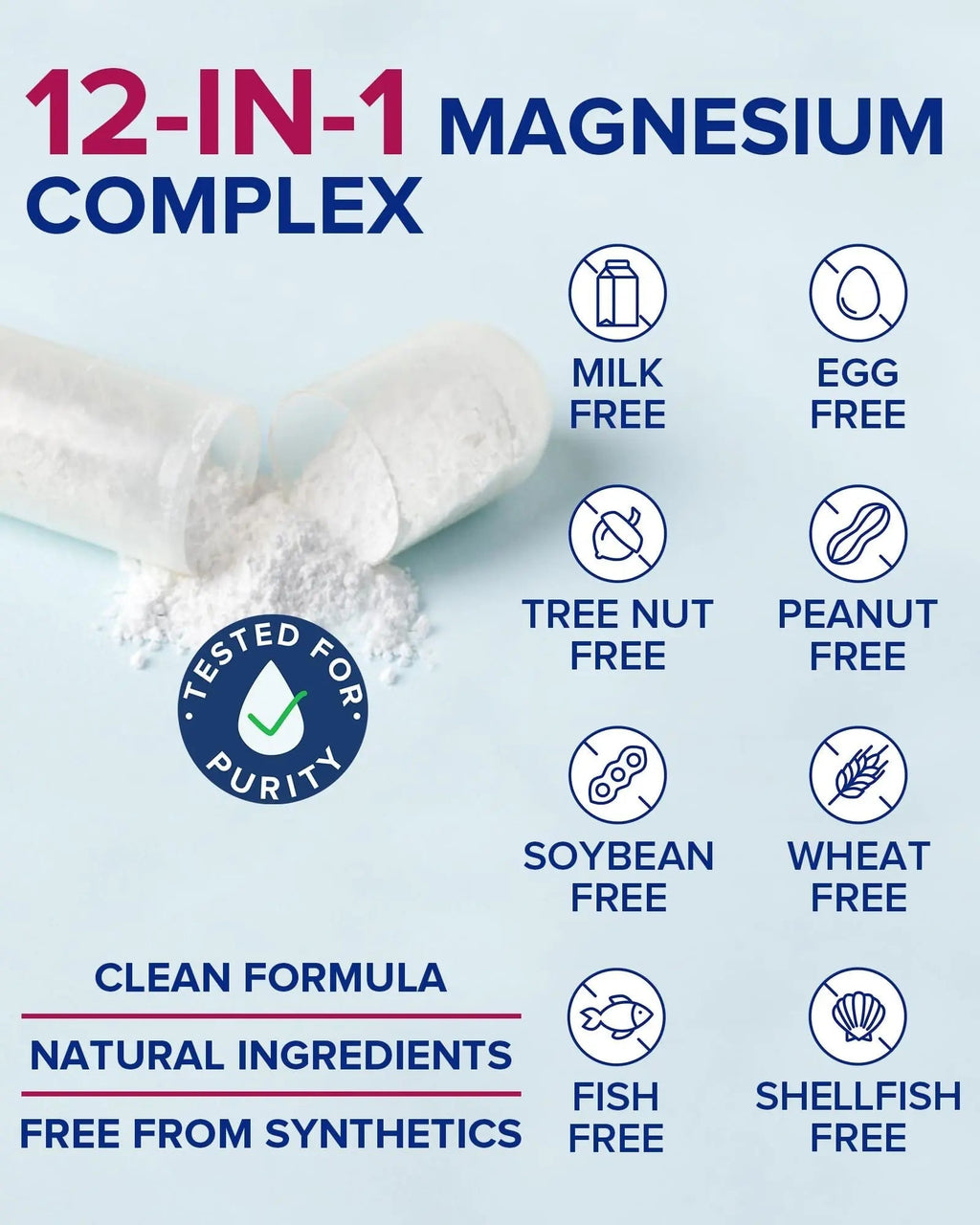 Terranics 12-in-1 Magnesium Complex 500mg, High Absorption Chelated Magnesium Glycinate, Citrate, Malate, Taurate, Orotate & More, for Sleep, Calm, Energy, Heart, Vegan, Non-GMO,120 Capsules - TrustMedUSA