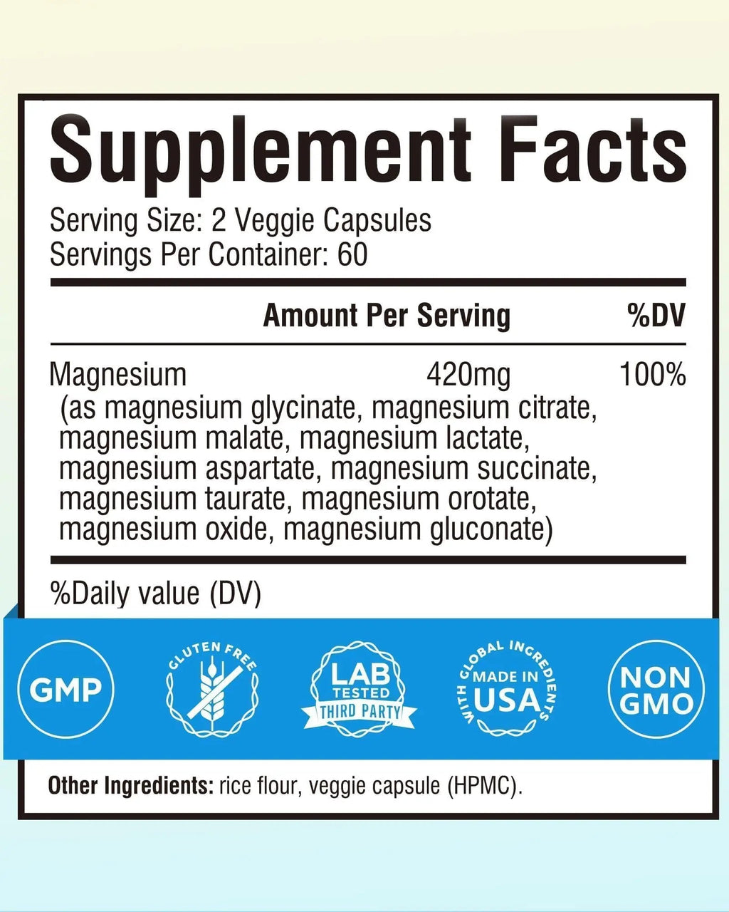 Terranics Magnesium Complex Supplement 420mg, 10-in-1 Full-Spectrum Formula, Glycinate, Citrate, Malate & More, Max Absorption, Bone and Heart Support, 120 Veggie Caps - TrustMedUSA