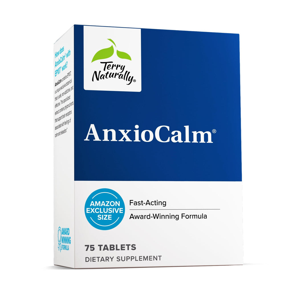 Terry Naturally AnxioCalm - 75 Tablets - Fast-Acting, Non-Drowsy, Non-Addictive Formula - Safe for Adults & Children 4+ Years - Non-GMO - 37 Servings - TrustMedUSA
