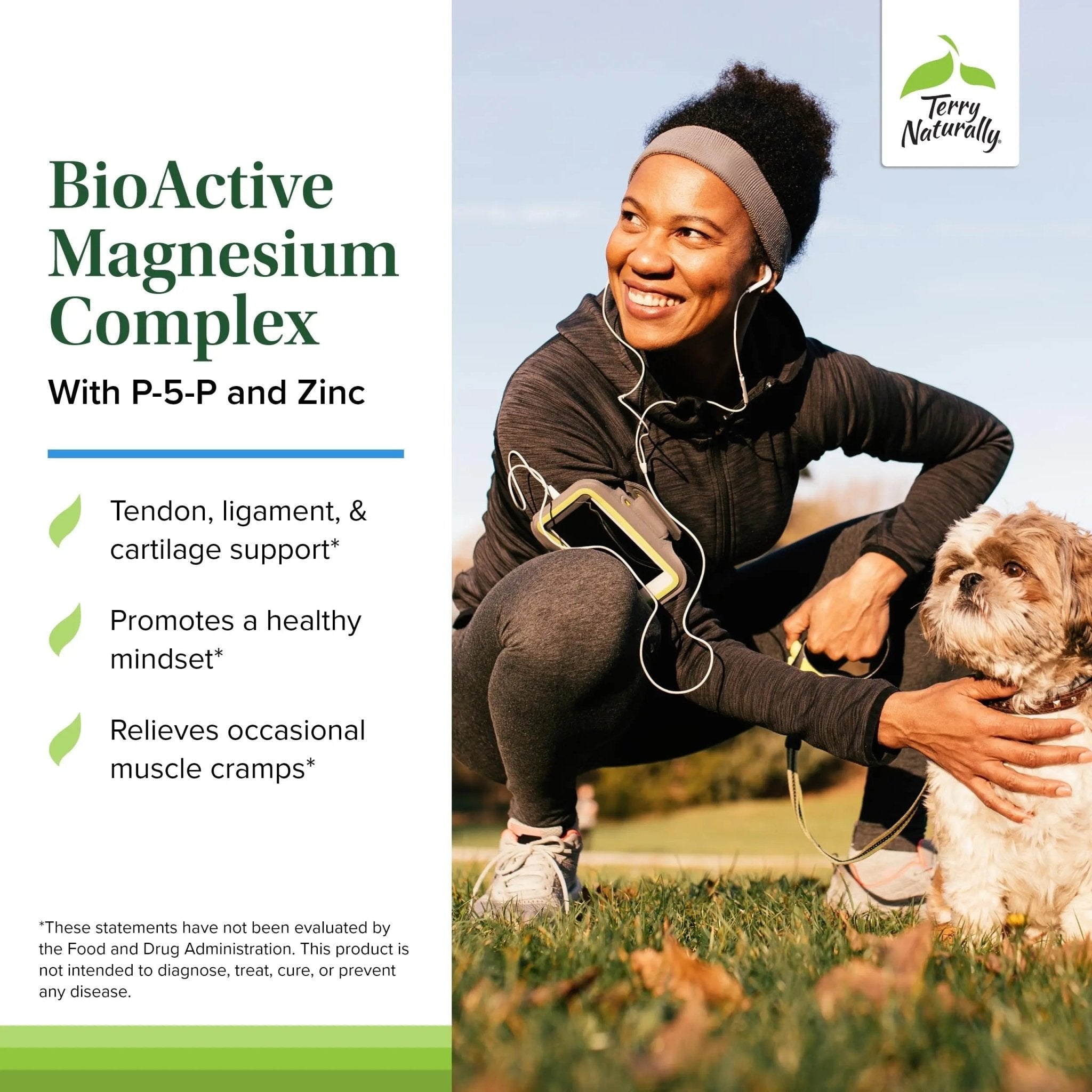 Terry Naturally BioActive Magnesium Complex - Bone & Heart Health Support - Supplement with Vitamin B6, Zinc & Magnesium - Pyridoxal-5-Phosphate Vegan Capsule Supplement - 120 Capsules - TrustMedUSA