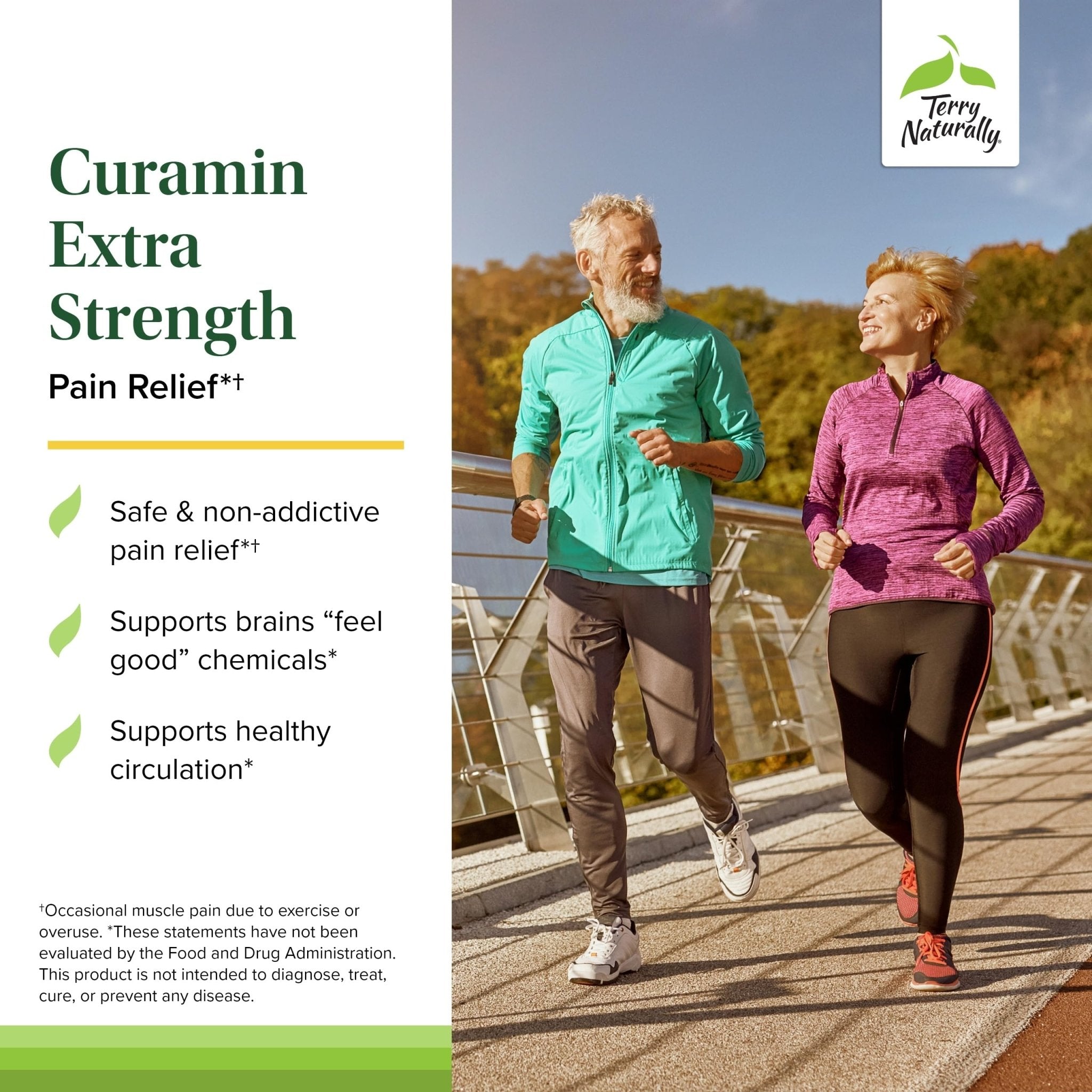 Terry Naturally Curamin Extra Strength - Curcumin & Boswellia for Healthy Circulation Support - Turmeric Supplement to Aid Joints, Muscle Health & Endorphin Production - 120 Tablets (Pack of 2) - TrustMedUSA