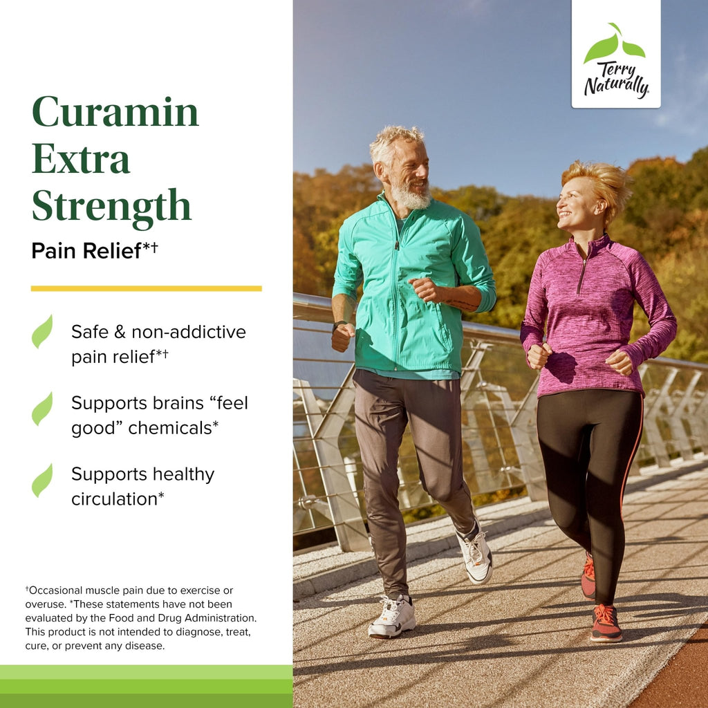 Terry Naturally Curamin Extra Strength - Curcumin & Boswellia Supplement for Healthy Circulation Support - Turmeric Supplement to Support Joints, Muscle Health & Endorphin Production - 30 Tablets - TrustMedUSA