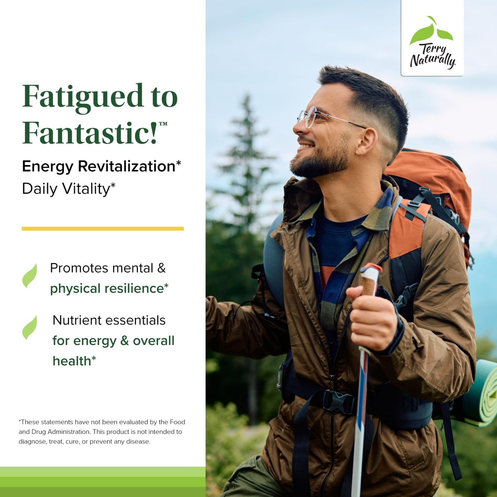 Terry Naturally Fatigued to Fantastic Energy Revitalization - Drink Mix for Energy with L-Tyrosine, Vitamins A, D3, E & B - Supports Heart Health - 12 Individual Packets (12 Servings) - TrustMedUSA