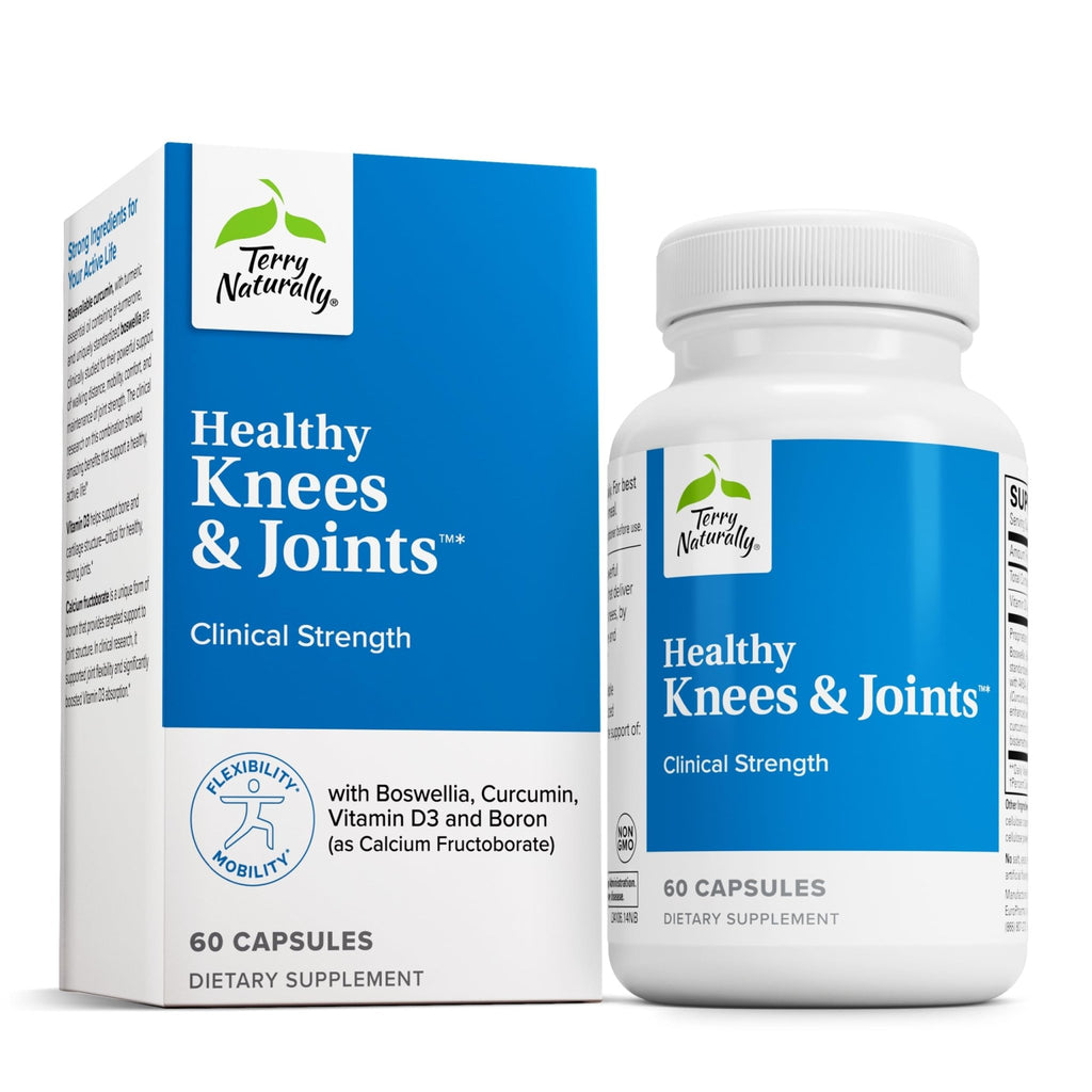 Terry Naturally Healthy Knees & Joints - Dietary Supplement to Support Bone Health & Joint Flexibility - Healthy Knee & Hip Aid with Calcium Fructoborate - 60 Capsules - TrustMedUSA