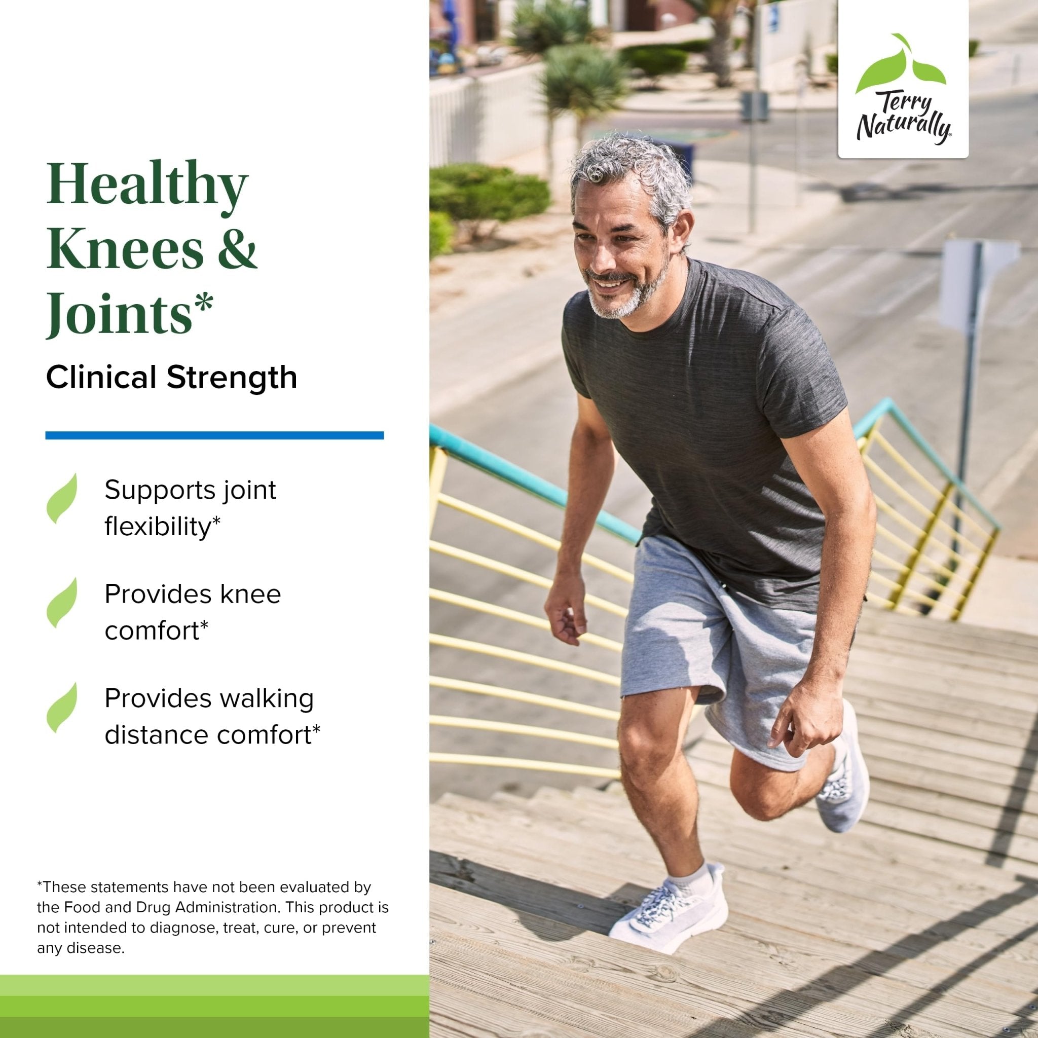 Terry Naturally Healthy Knees & Joints - Dietary Supplement to Support Bone Health & Joint Flexibility - Healthy Knee & Hip Aid with Calcium Fructoborate - 60 Capsules - TrustMedUSA