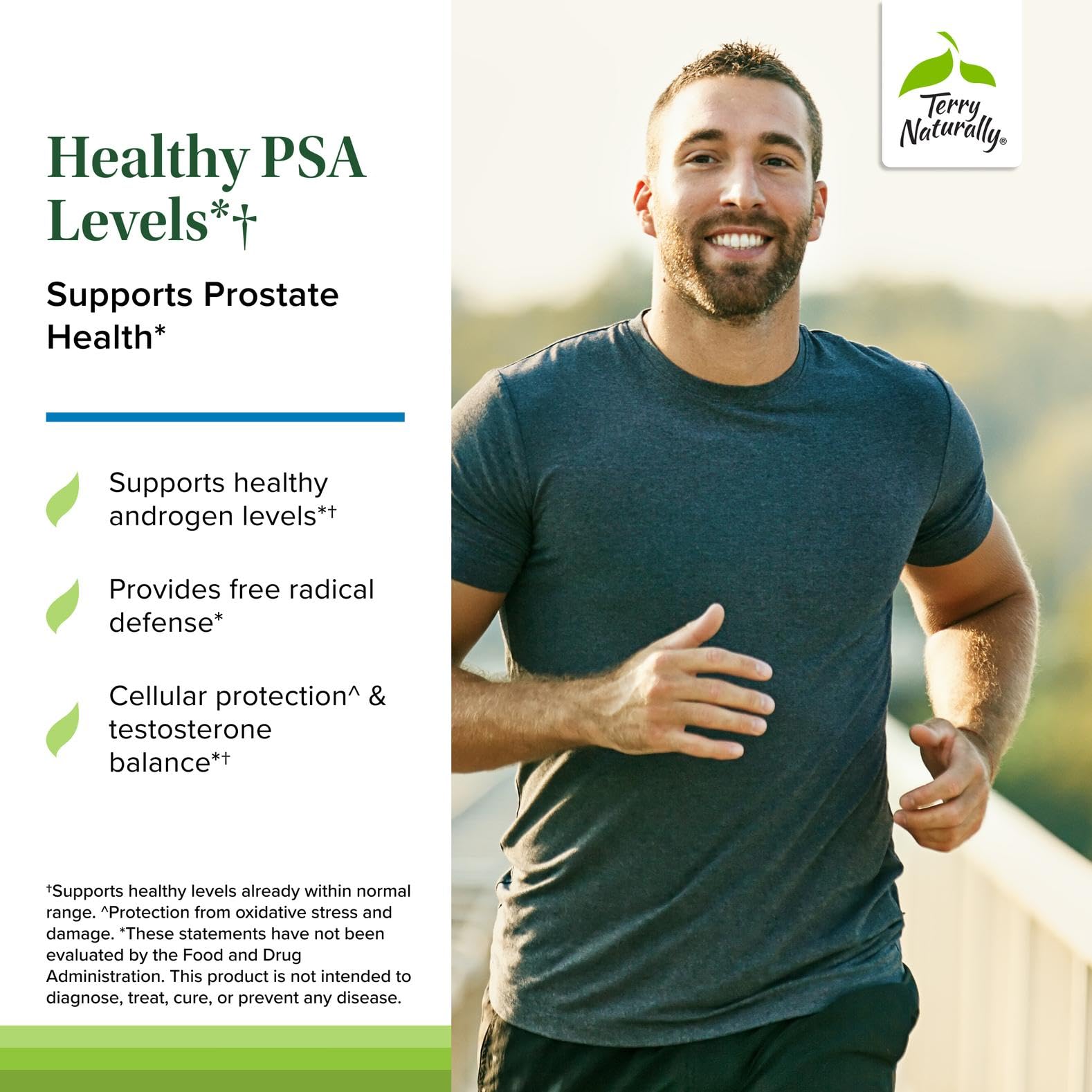 Terry Naturally Healthy PSA Levels - Dietary Supplement for Healthy Prostate & Hormone Balance Support - Herbal Supplement with Curcumin, Turmeric Essential Oil & Grape Seed Extract - 60 Softgels - TrustMedUSA