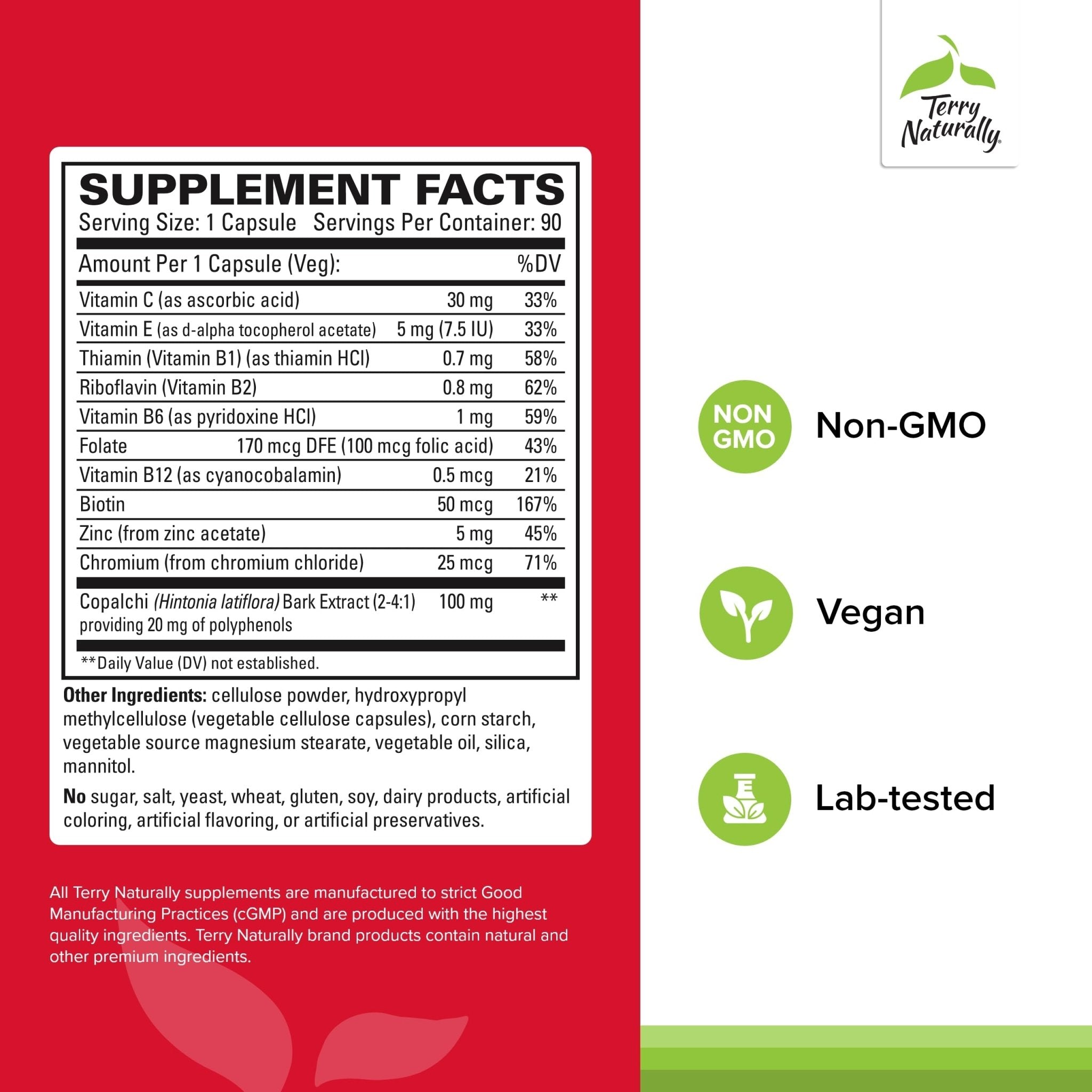 Terry Naturally Sucontral D - B-Complex & Folate Supplement - Carbohydrate Metabolism Support - Vitamin & Mineral Supplement with Zinc & Chromium - 60 Capsules (Pack of 3) - TrustMedUSA