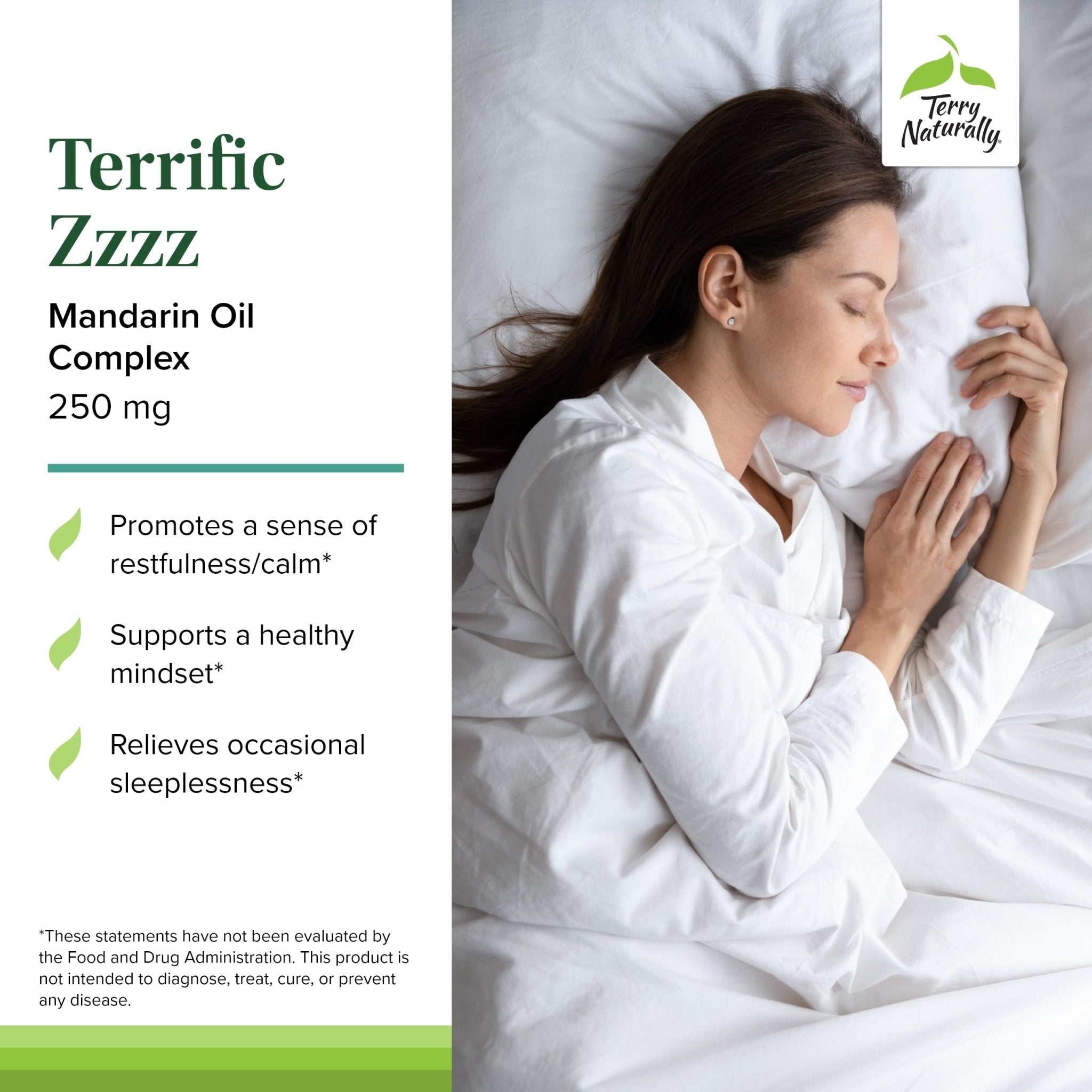 Terry Naturally Terrific Zzzz - Sleep Supplement for Adults - Dietary Supplement with Mandarin, Lemon Balm & Lavender - Non-GMO Relaxation & Sleep Relief Aid - 30 Softgels - TrustMedUSA