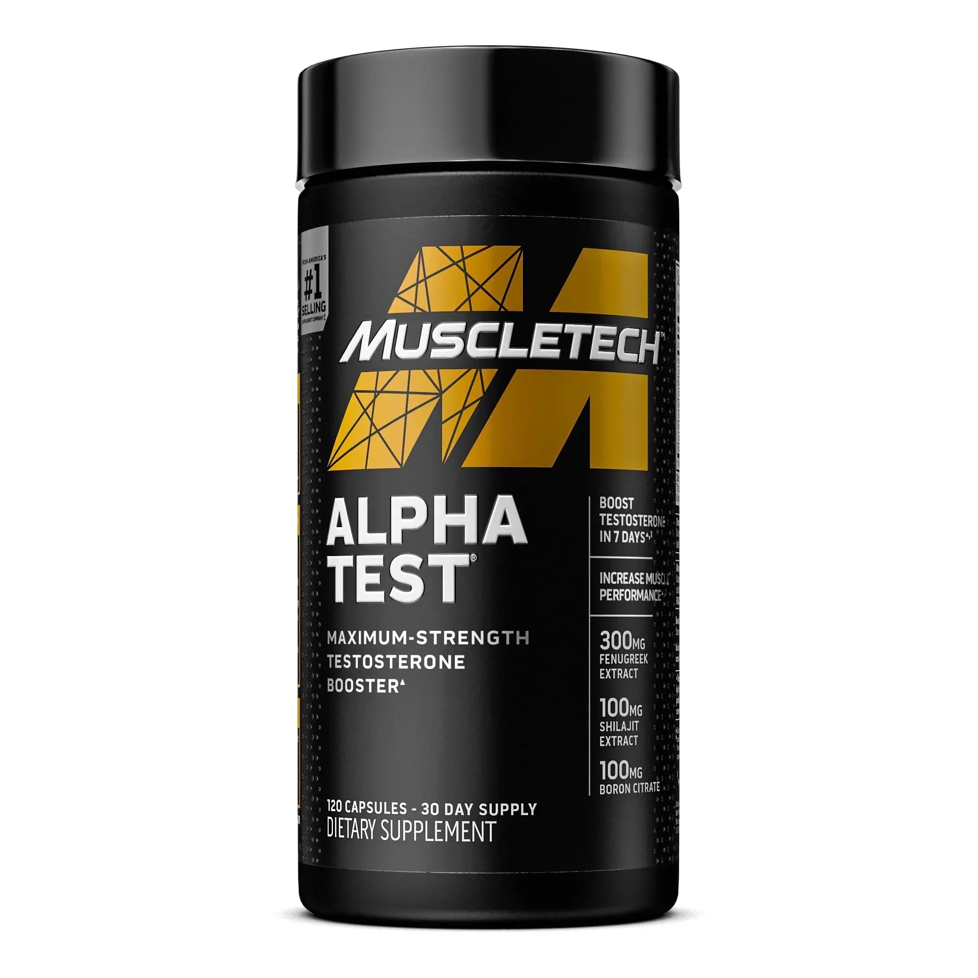 Testosterone Booster for Men, MuscleTech AlphaTest, Tribulus Terrestris & Boron Suppleme - TrustMedUSA