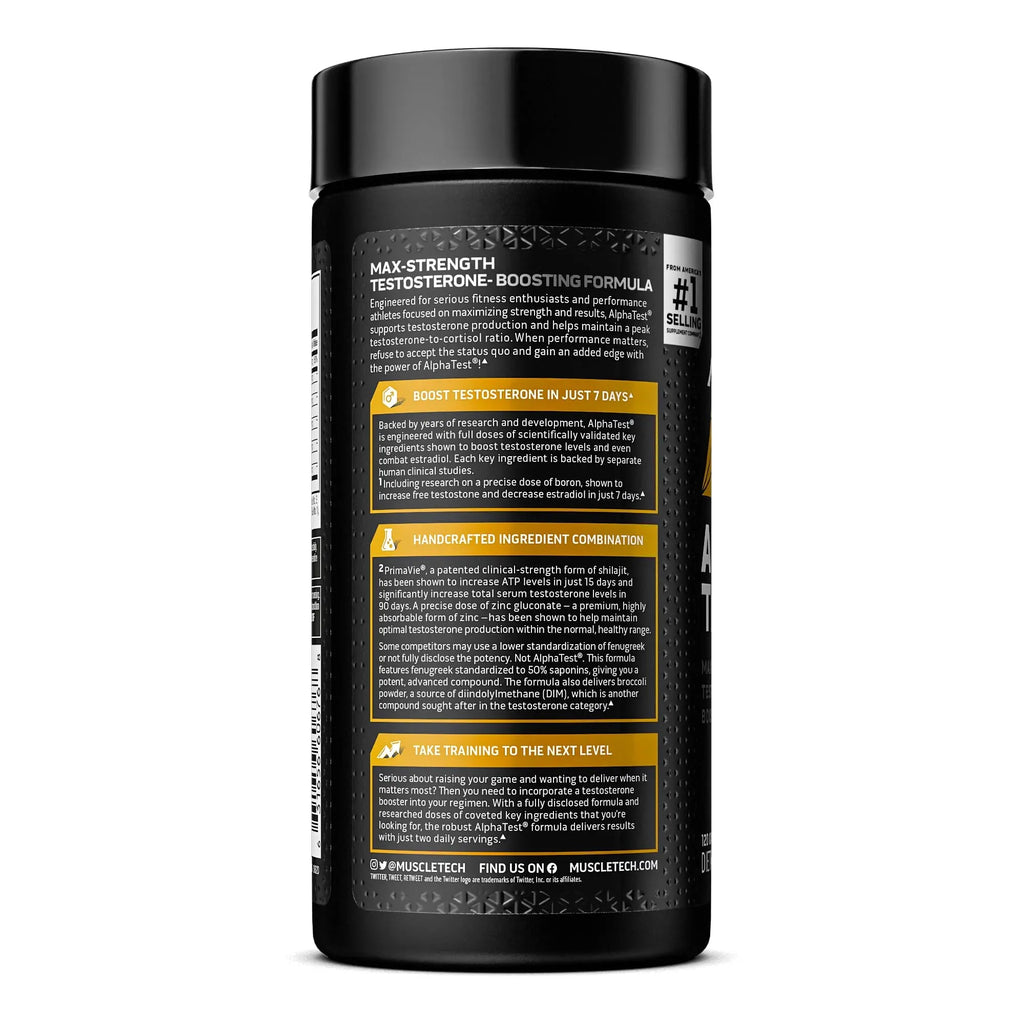 Testosterone Booster for Men, MuscleTech AlphaTest, Tribulus Terrestris & Boron Suppleme - TrustMedUSA