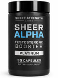 Testosterone Booster for Men - Sheer Alpha T-Booster - Clinically Backed Dose, Strongest Formula - Made in USA - Premium Blend of Fadogia Agrestis Tongkat Ali and Shilajit. 30 Servings - TrustMedUSA