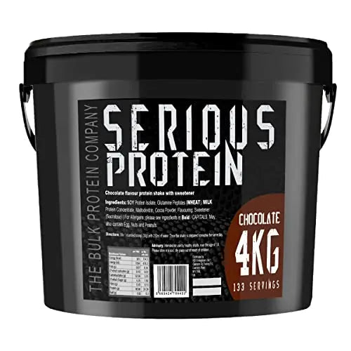 The Bulk Protein Company – SERIOUS PROTEIN – Protein Powder – 4kg – Low Carb - TrustMedUSA