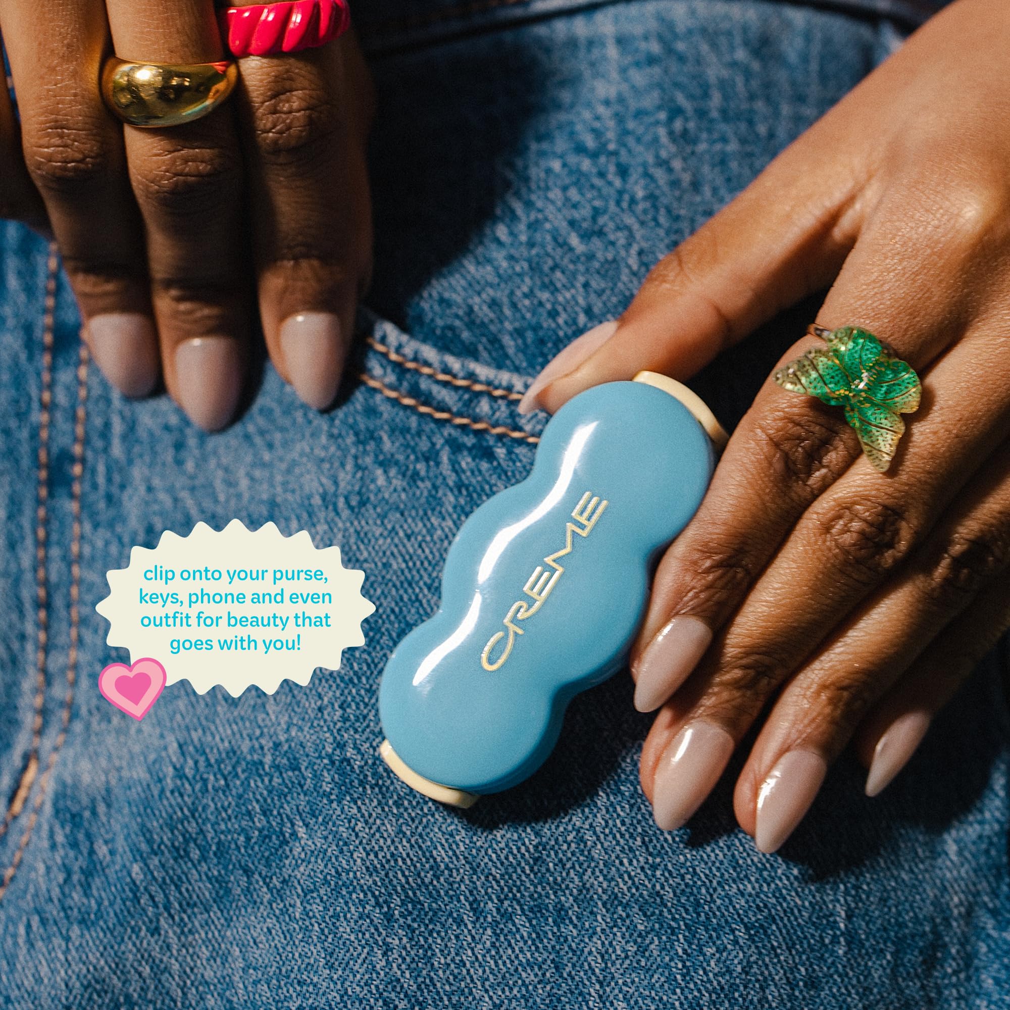 The Crème Shop Shimmer Pop Clip-On Lip Gloss | Korean Makeup, Cute Clip Accessory, Hydrating, Non-Sticky, Shea Butter, Hyaluronic Acid, Vitamine E- Gravity Glow - TrustMedUSA