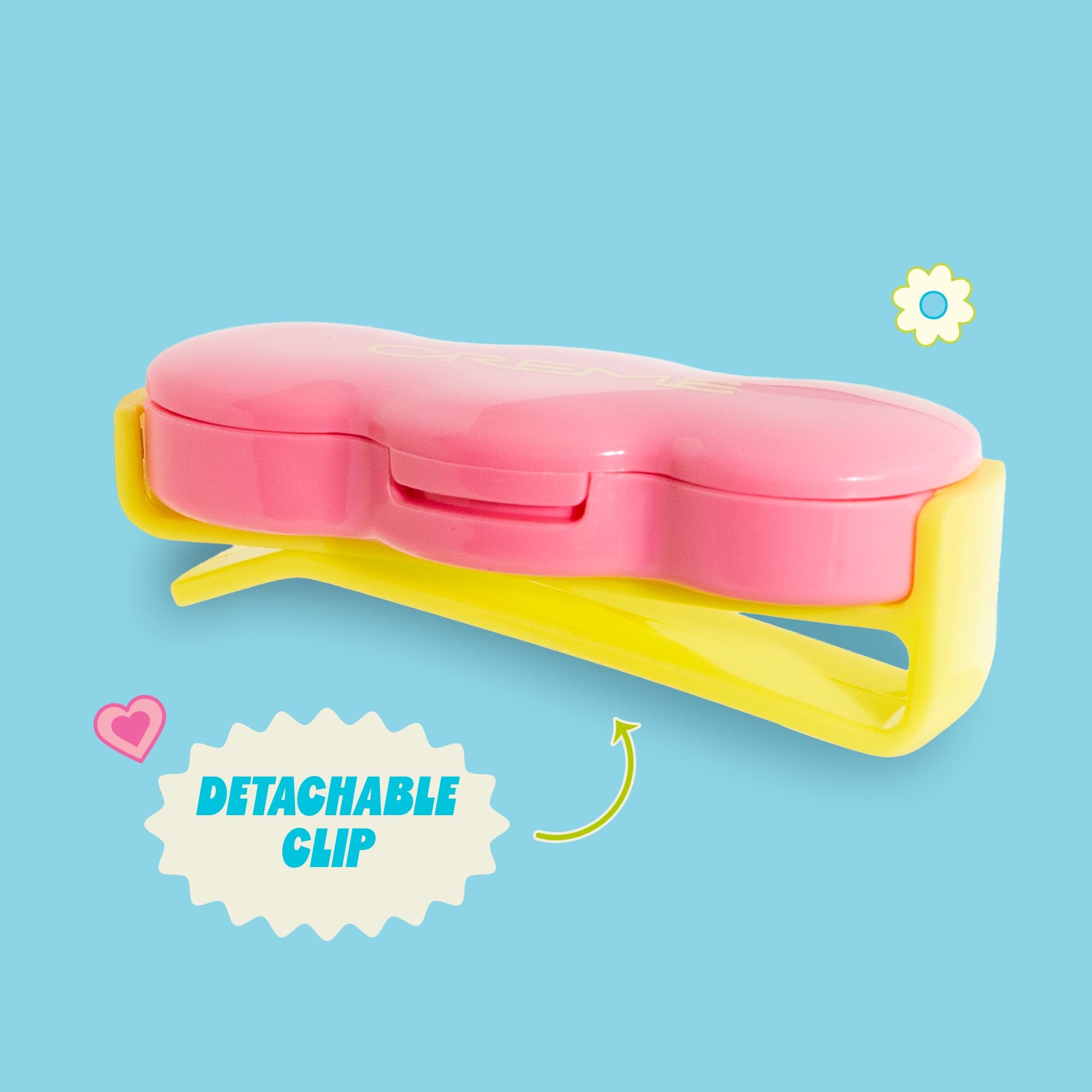 The Crème Shop Shimmer Pop Clip-On Lip Gloss | Korean Makeup, Cute Clip Accessory, Hydrating, Non-Sticky, Shea Butter, Hyaluronic Acid, Vitamine E- Nude Orbit - TrustMedUSA