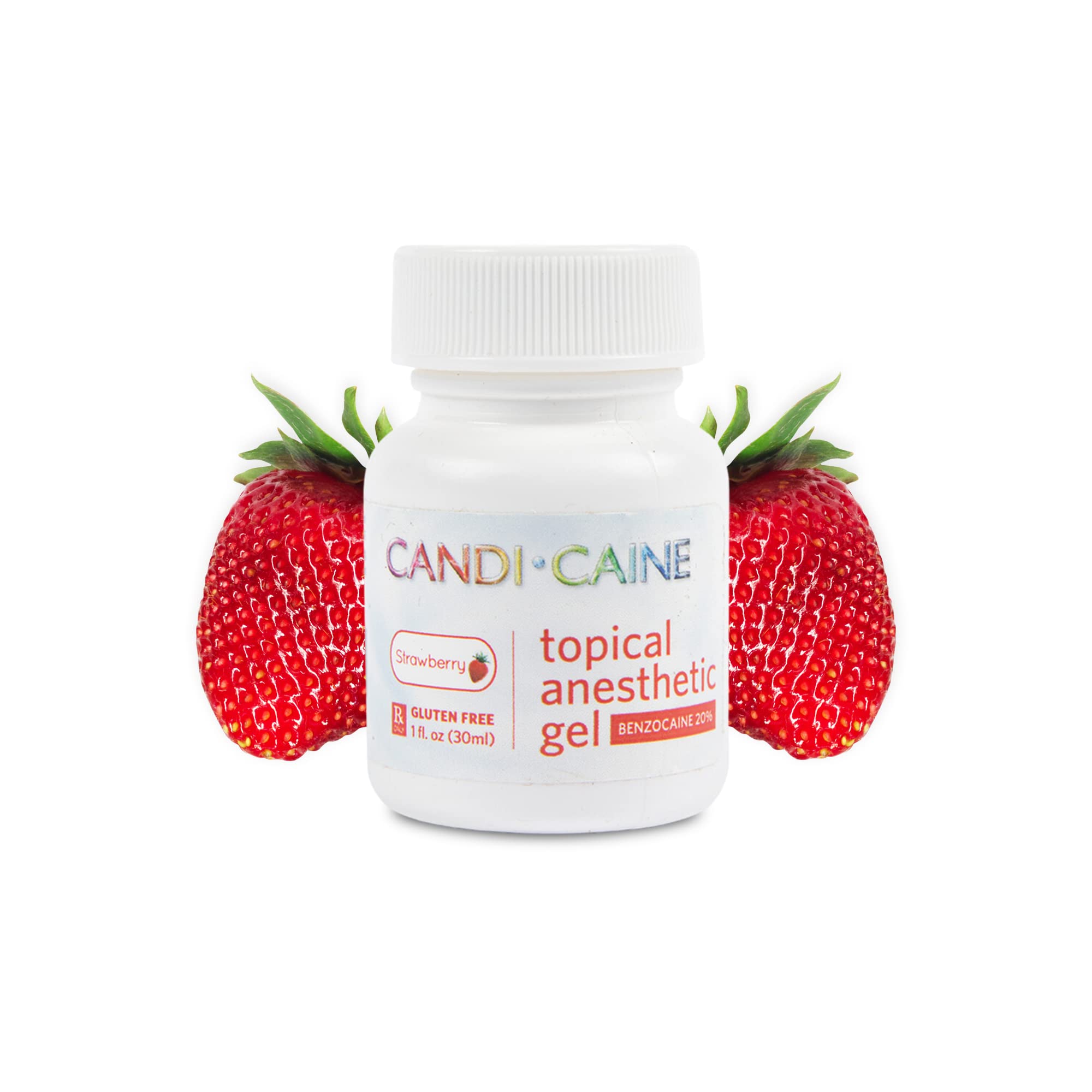 The Essentials Dynamic Dental Candi Caine, Topical Anesthetic Gel, 1 oz, Strawberry Flavor - TrustMedUSA