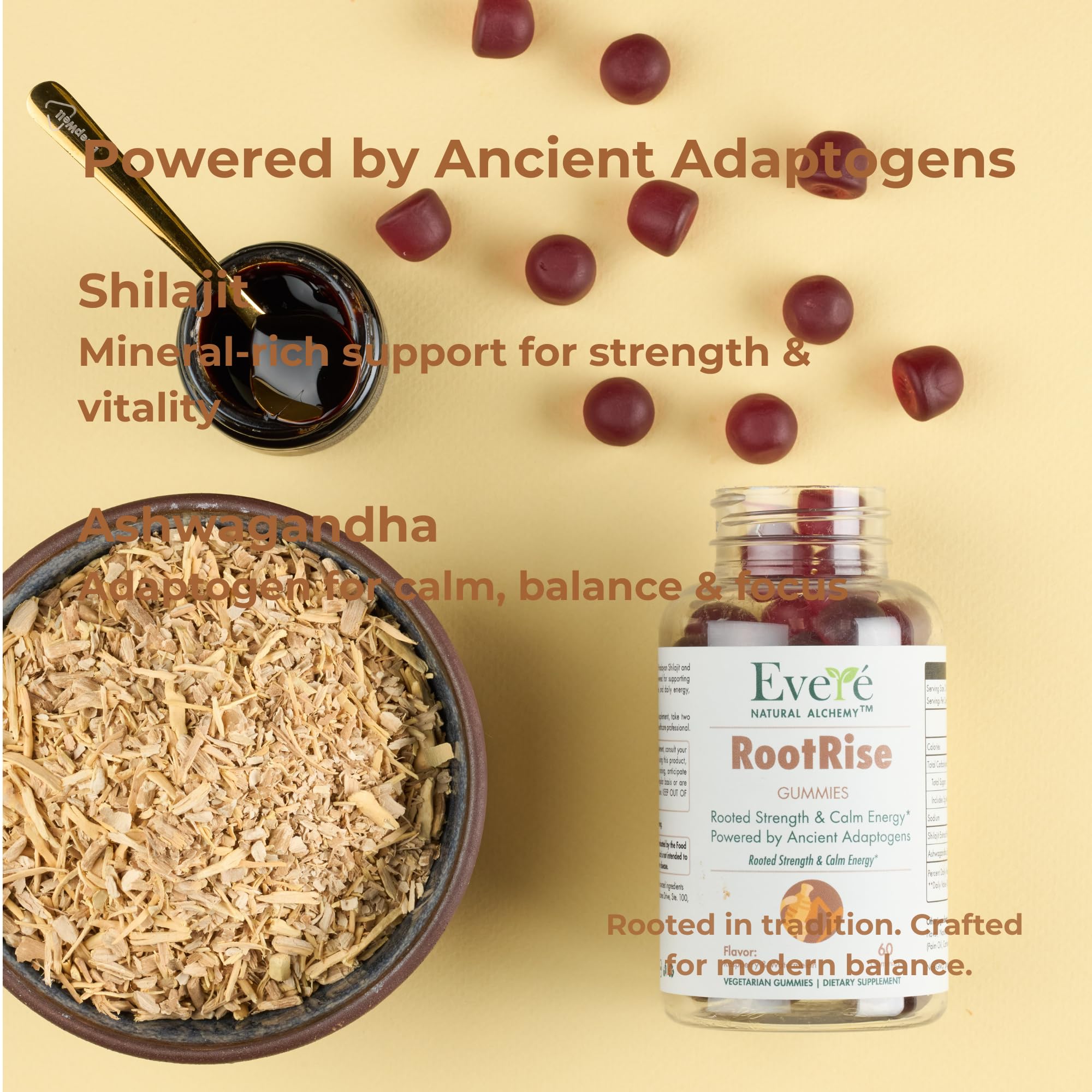 The EverÉ Natural Alchemy Evere RootRise Gummies - Shilajit + Ashwagandha Gummies - TrustMedUSA