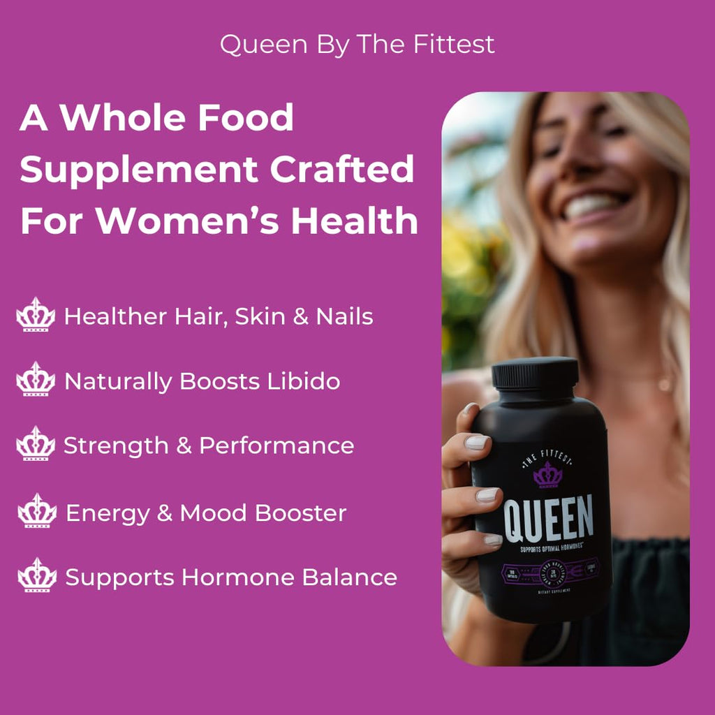 The Fittest Queen Organ Supplement, Hormone & Energy Support, 180 Capsules - TrustMedUSA