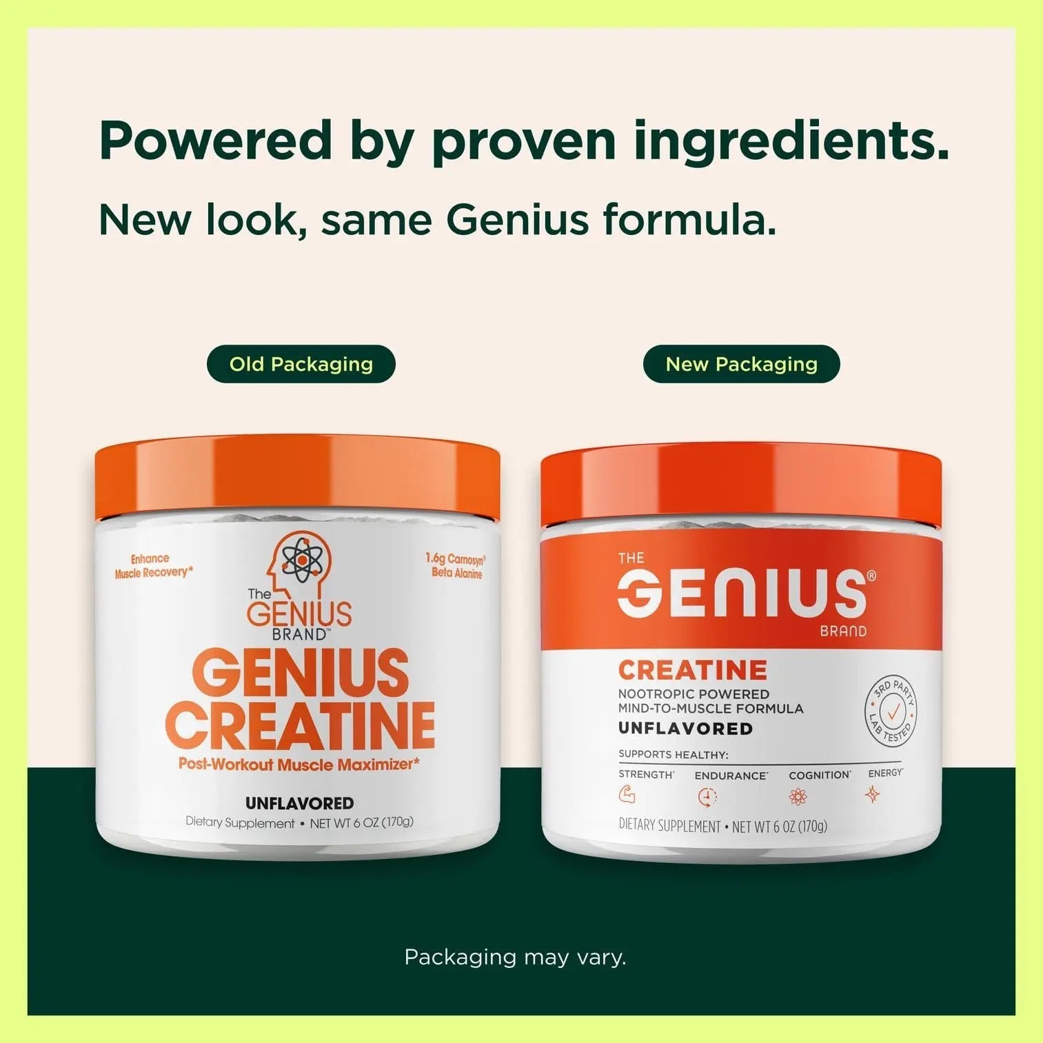 The Genius Brand Genius Creatine - Creatine Monohydrate Powder for Active Lifestyles - Endurance, Strength, Brain Performance & Muscle Health Support - Mind-to-Muscle Formula - Unflavored - 6 oz - TrustMedUSA