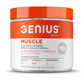 The Genius Brand Genius Muscle - Muscle Health Supplement for Growth, Endurance & Recovery - Non-Hormonal Formula - 6 Organic Mushrooms - Naturally-Sweetened - 30 Servings - Strawberry Vanilla - TrustMedUSA