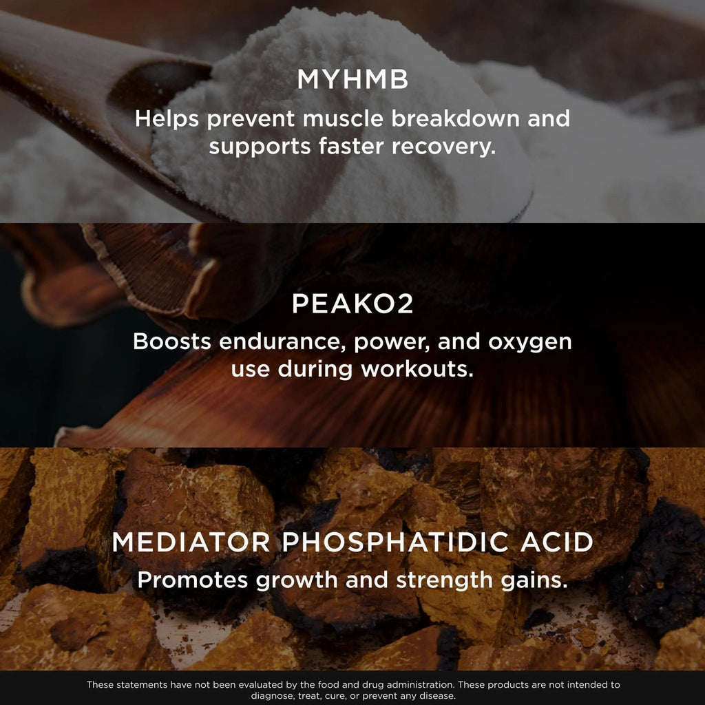 The Genius Brand Genius Muscle - Muscle Health Supplement for Growth, Endurance & Recovery - Non-Hormonal Formula - 6 Organic Mushrooms - Naturally-Sweetened - 30 Servings - Strawberry Vanilla - TrustMedUSA