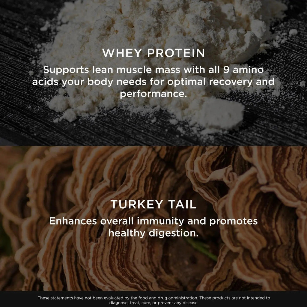 The Genius Brand Protein Powder - Chocolate + Adaptogenic Mushroom Blend - Plant-Based Protein with Reishi, Cordyceps & Lion’s Mane - Daily Muscle Recovery & Immune Support - 20 Servings - TrustMedUSA