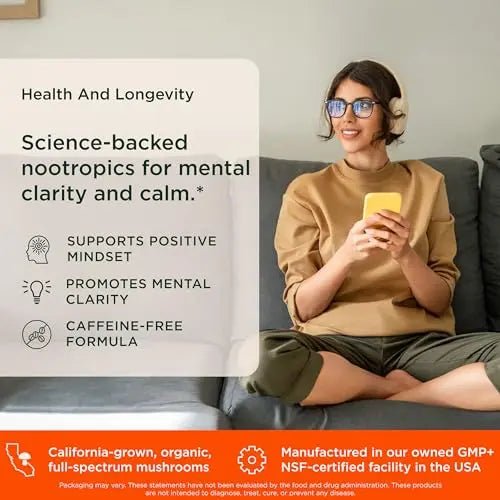 The Genius Brand Rise + Shine Nootropic – Cordyceps & Rhodiola Rosea – Caffeine-Free Energy & Mood Support – Focus, Clarity & Emotional Balance – 30 Servings - TrustMedUSA
