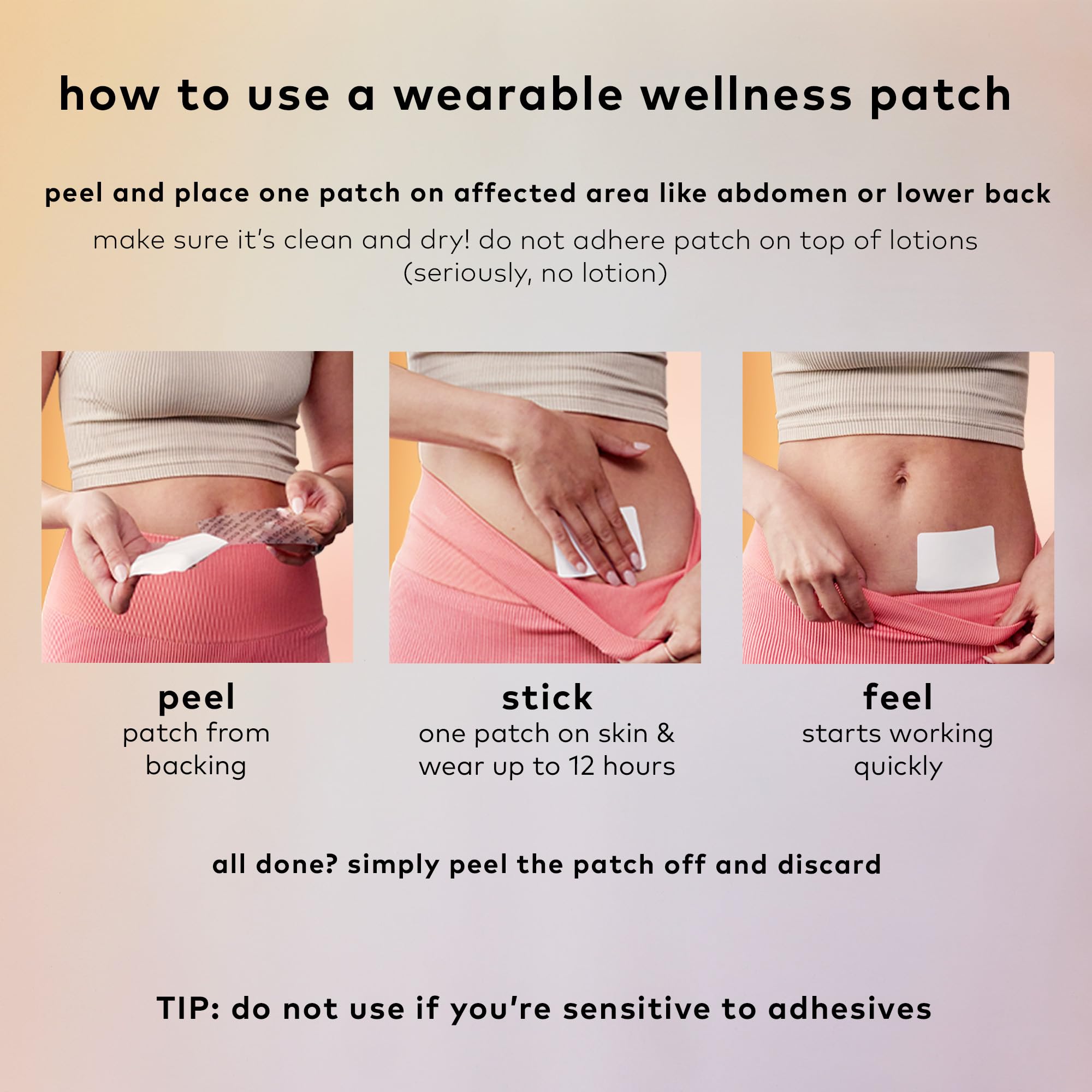 The Good Patch Cycle Period Pain Patch for Cramps, Natural Patch with Menthol, Black Cohosh, Plant Powered Wearable Wellness, Large Sized (8 Total Patches) - TrustMedUSA