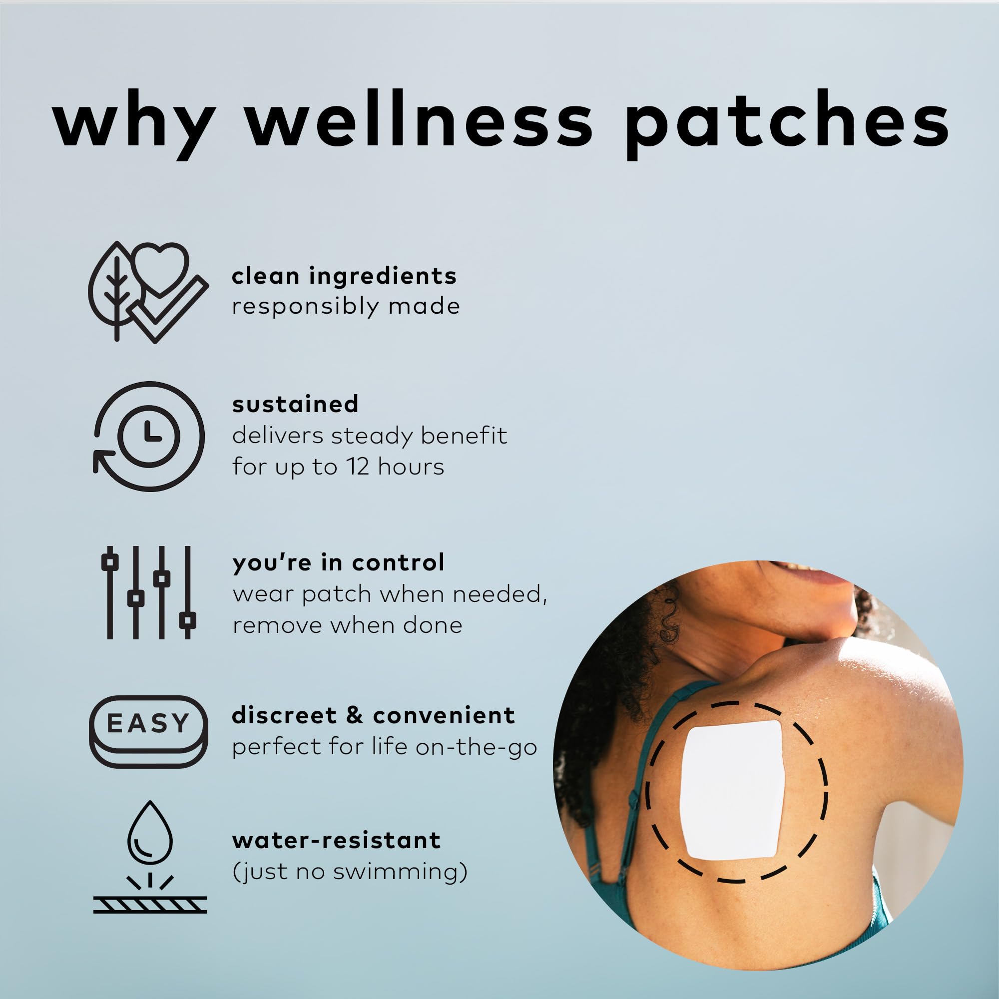 The Good Patch Muscle Pain Relief Patches, Natural Patch with Menthol, Lavender, Arnica and Aloe Vera, Sustained Release, Plant Powered Wearable Wellness, For Back, Neck, Arms, Legs (16 Total Patches) - TrustMedUSA