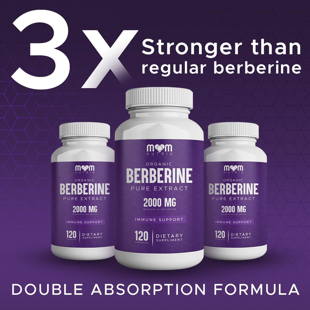 THE MONK Organic Berberine Extract 2000mg - Vegan, Non-GMO - Immune Support - Berberine HCL Supplement for Women & Men - 120 Capsules - TrustMedUSA