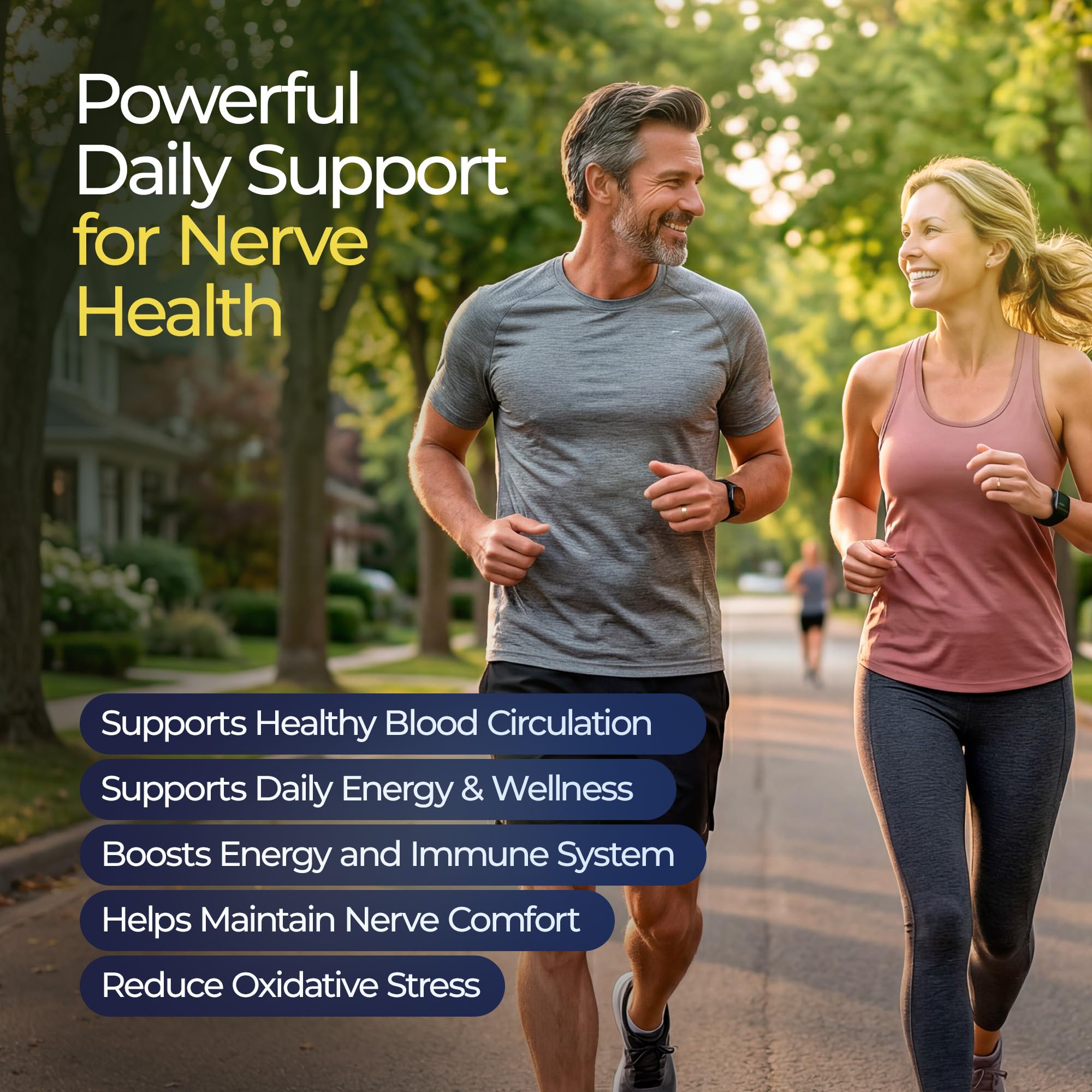 The Nerve Brand Neuropathy Support Gummies, 600 mg R Alpha Lipoic Acid Gummies with B1 B6 B12 and Lion’s Mane, Sugar Free Daily Nerve Health Supplement, 30 Day Supply - TrustMedUSA