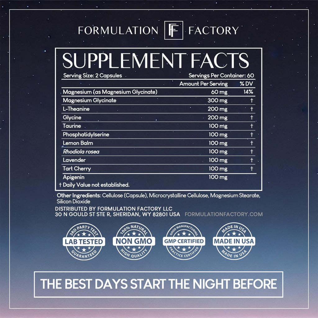 The Night Before 10-in-1 Midnight Maximizer Sleep Aid, Stress Relief, Cognition, Relaxation, Recovery, Focus, Magnesium Glycinate, L-Theanine & More, (120 Capsules – 2 Month Supply) - TrustMedUSA
