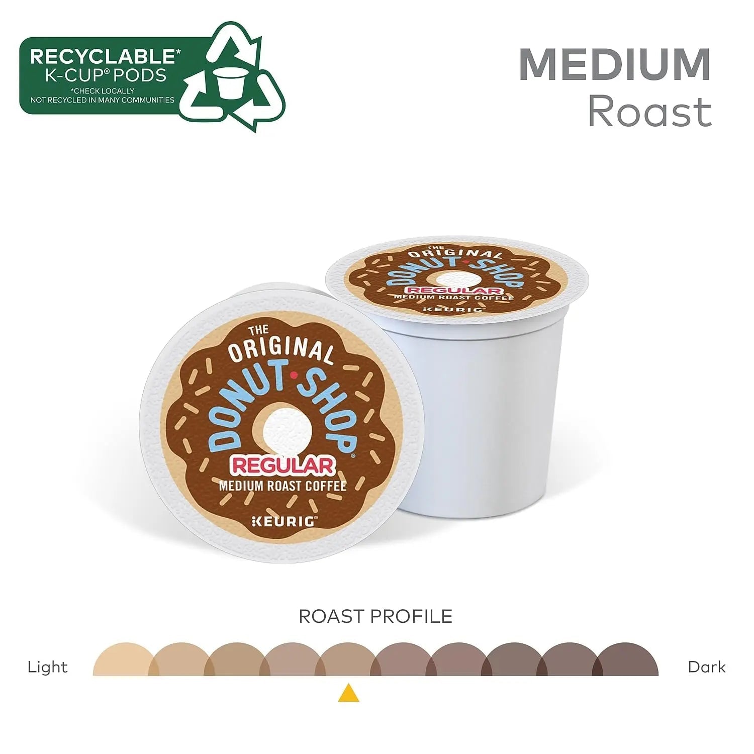 The Original Donut Shop Regular Keurig Single-Serve K-Cup Pods, Medium Roast Coffee - TrustMedUSA
