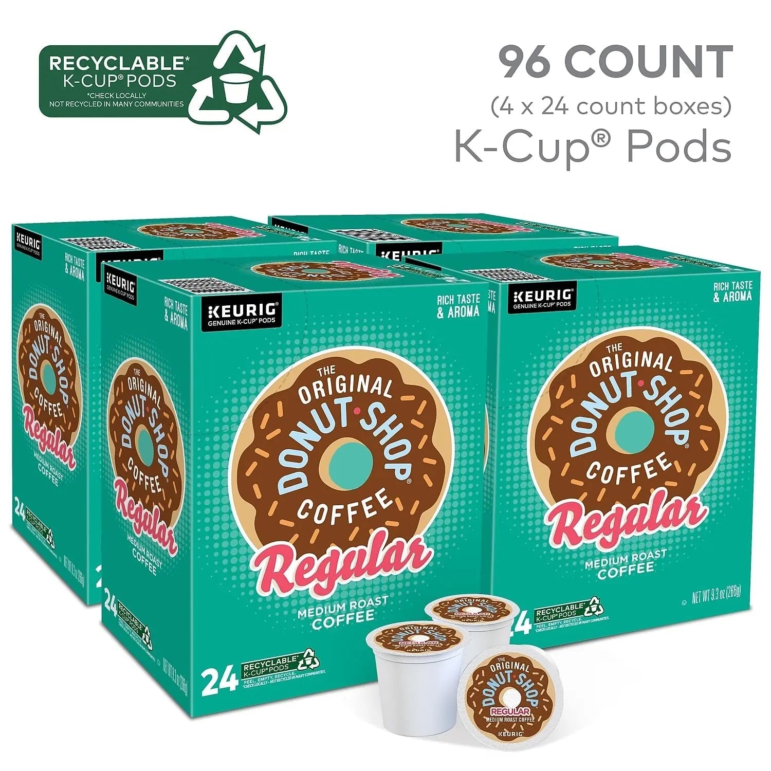 The Original Donut Shop Regular Keurig Single-Serve K-Cup Pods, Medium Roast Coffee - TrustMedUSA