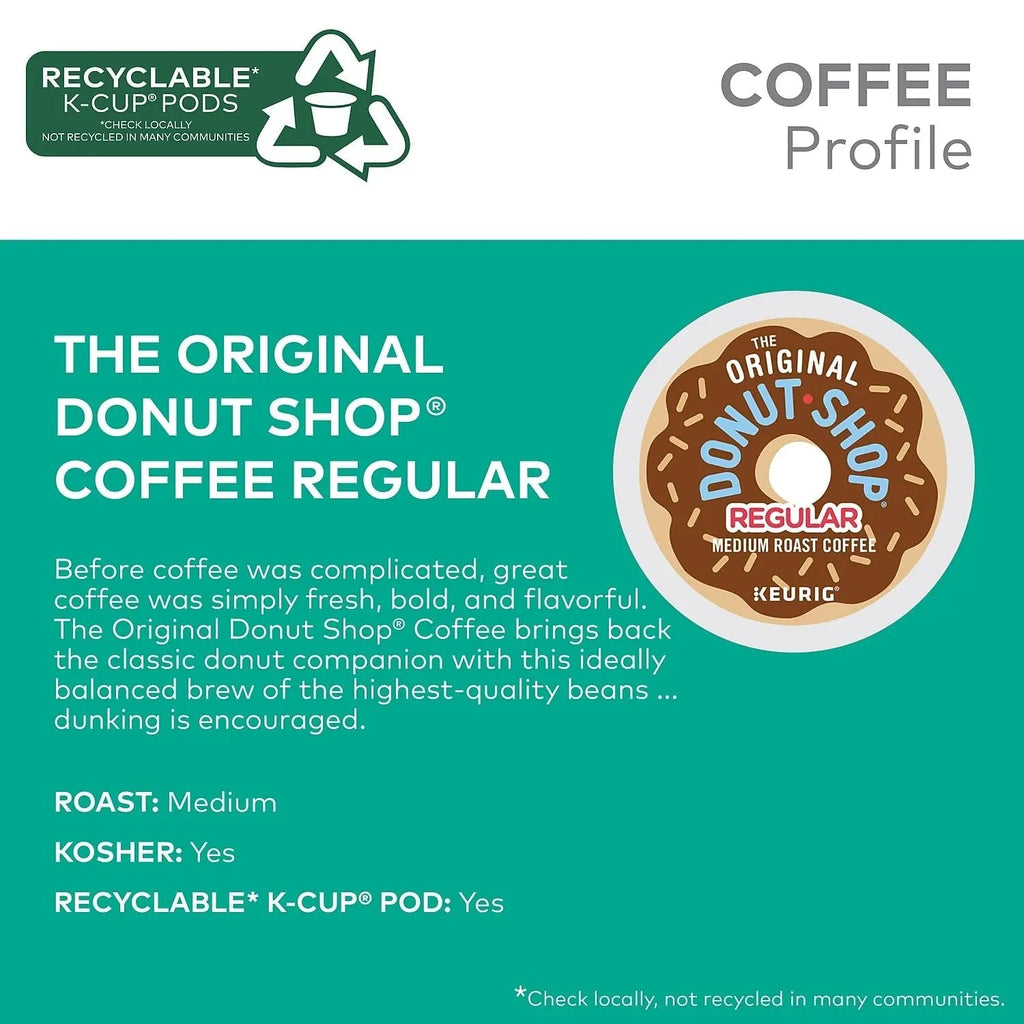 The Original Donut Shop Regular Keurig Single-Serve K-Cup Pods, Medium Roast Coffee - TrustMedUSA