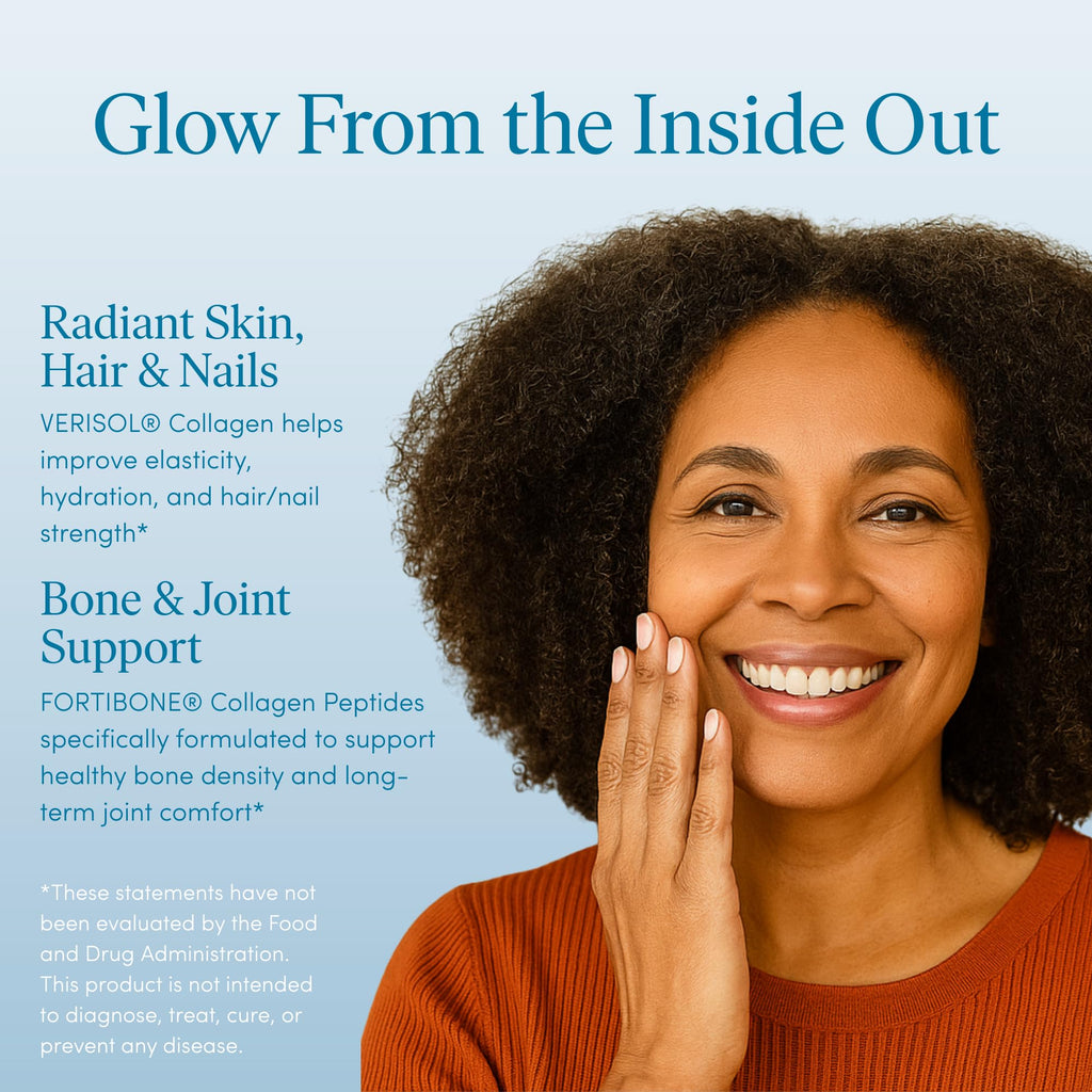 The 'Pause Life Skin & Bone, Verisol & Fortibone Collagen Peptides, Powder Formula with Hyaluronic Acid and Vitamin C, Gluten Free Supplement, Skin, Nails & Hair Support, Unflavored, Easy to Mix 12 OZ - Maple Wellness Supplements