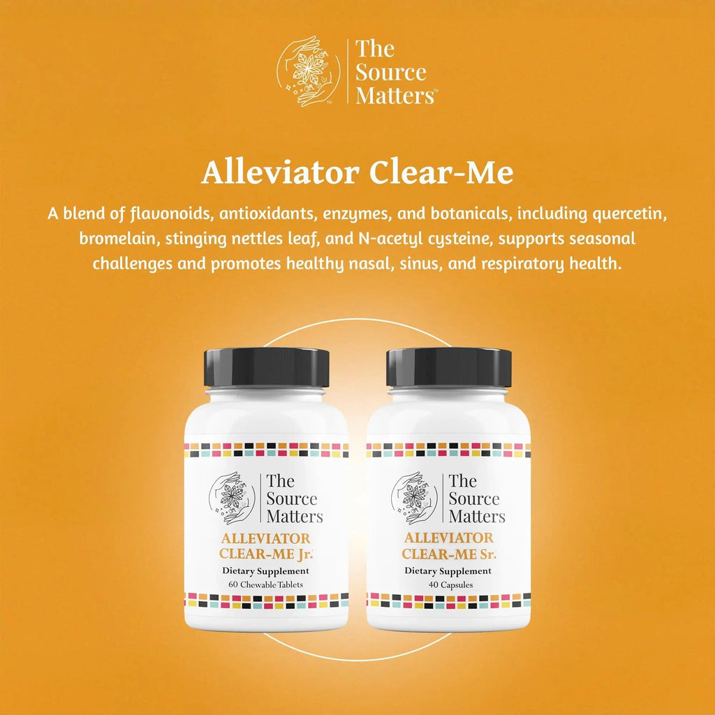The Source Matters Alleviator Clear-ME SR Seasonal Allergy Relief and Immune Support | Quercetin, Bromelain, Stinging Nettles, NAC, and Vitamin C (40 Capsules) - TrustMedUSA