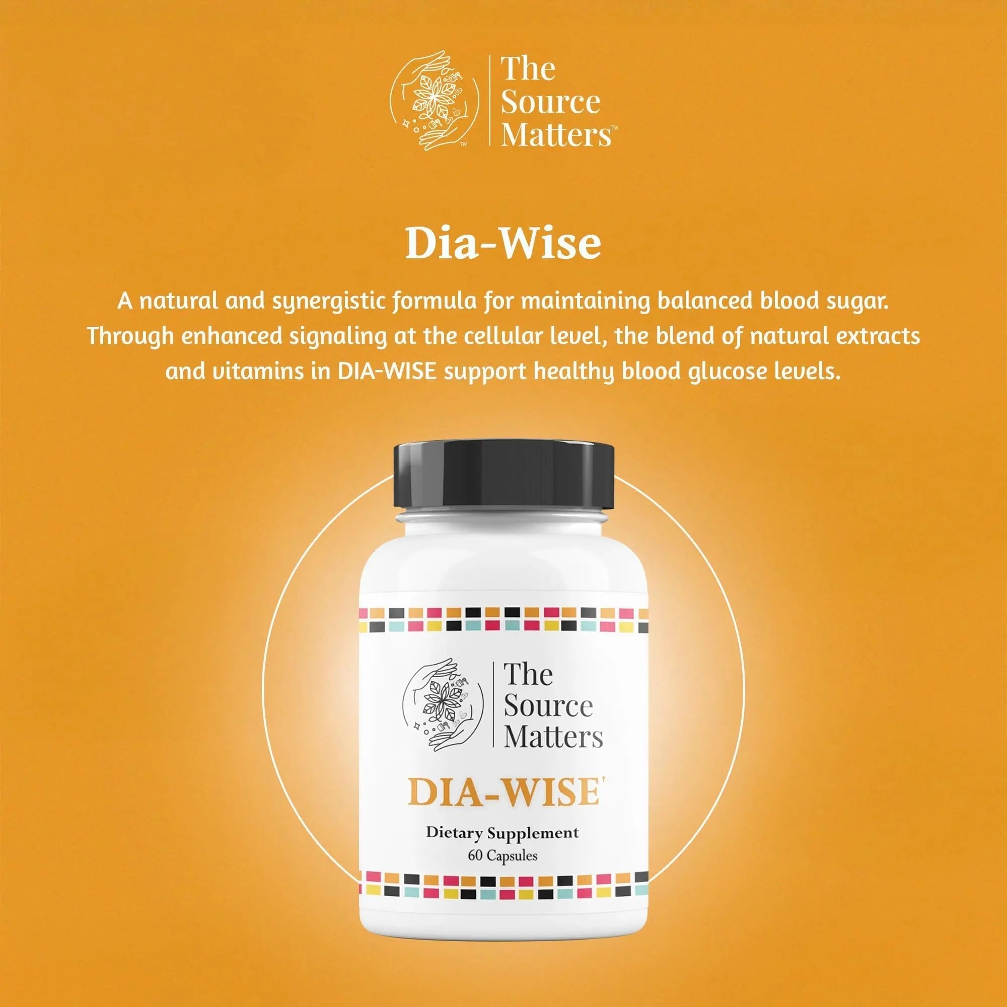 The Source Matters Dia-Wise Metabolic Health Supplement | Alpha Lipoic Acid, Cinnulin Capsules, Biotin, Chromium, Vanadyl Sulfate, Vitamin B for AMPK Activation (60 Count) - TrustMedUSA