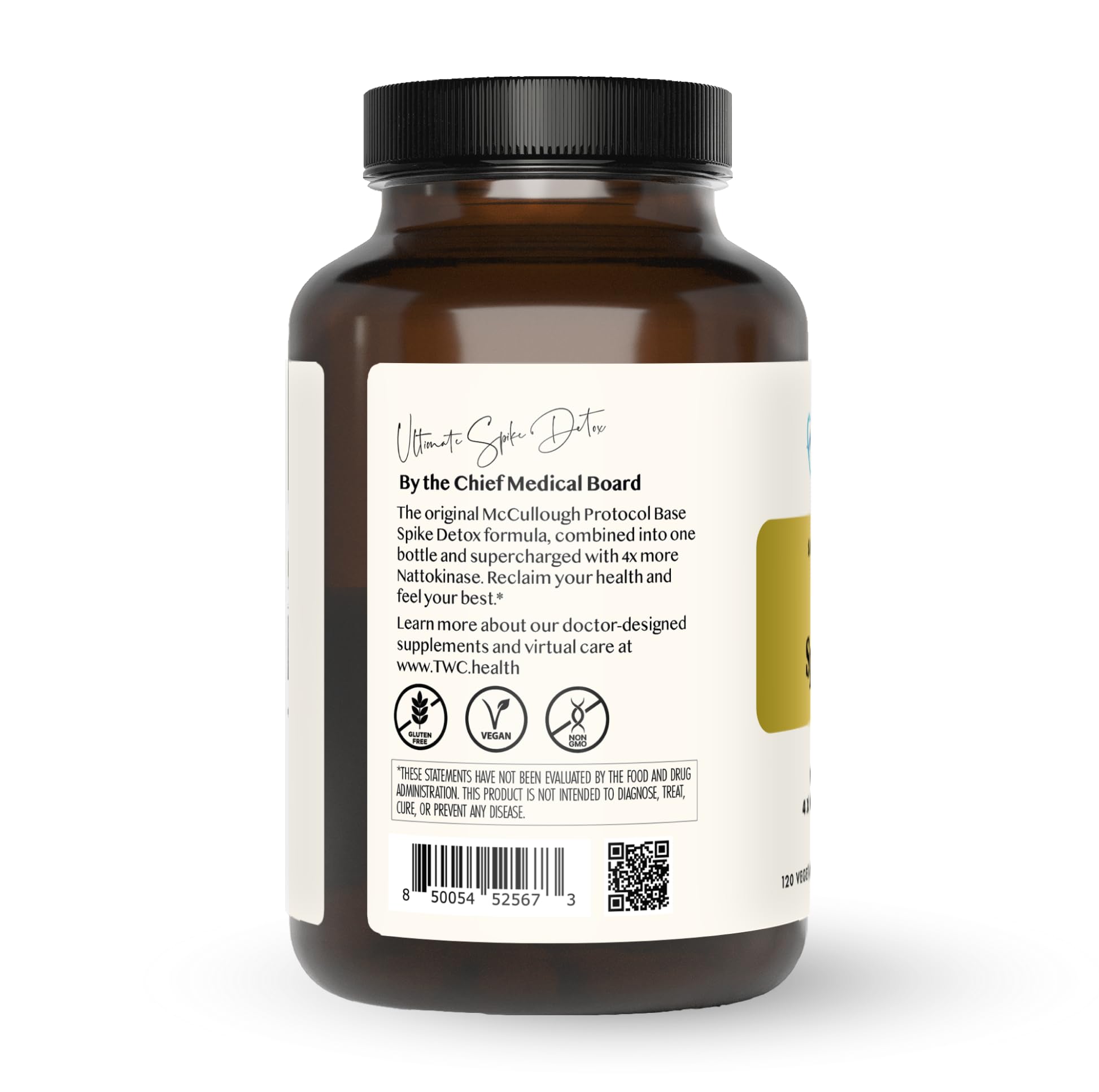 The Wellness Company Ultimate Spike Detox – Dr. McCullough Designed - 3-in-1 Nattokinase, Turmeric, & Bromelain Extra Strength - TrustMedUSA