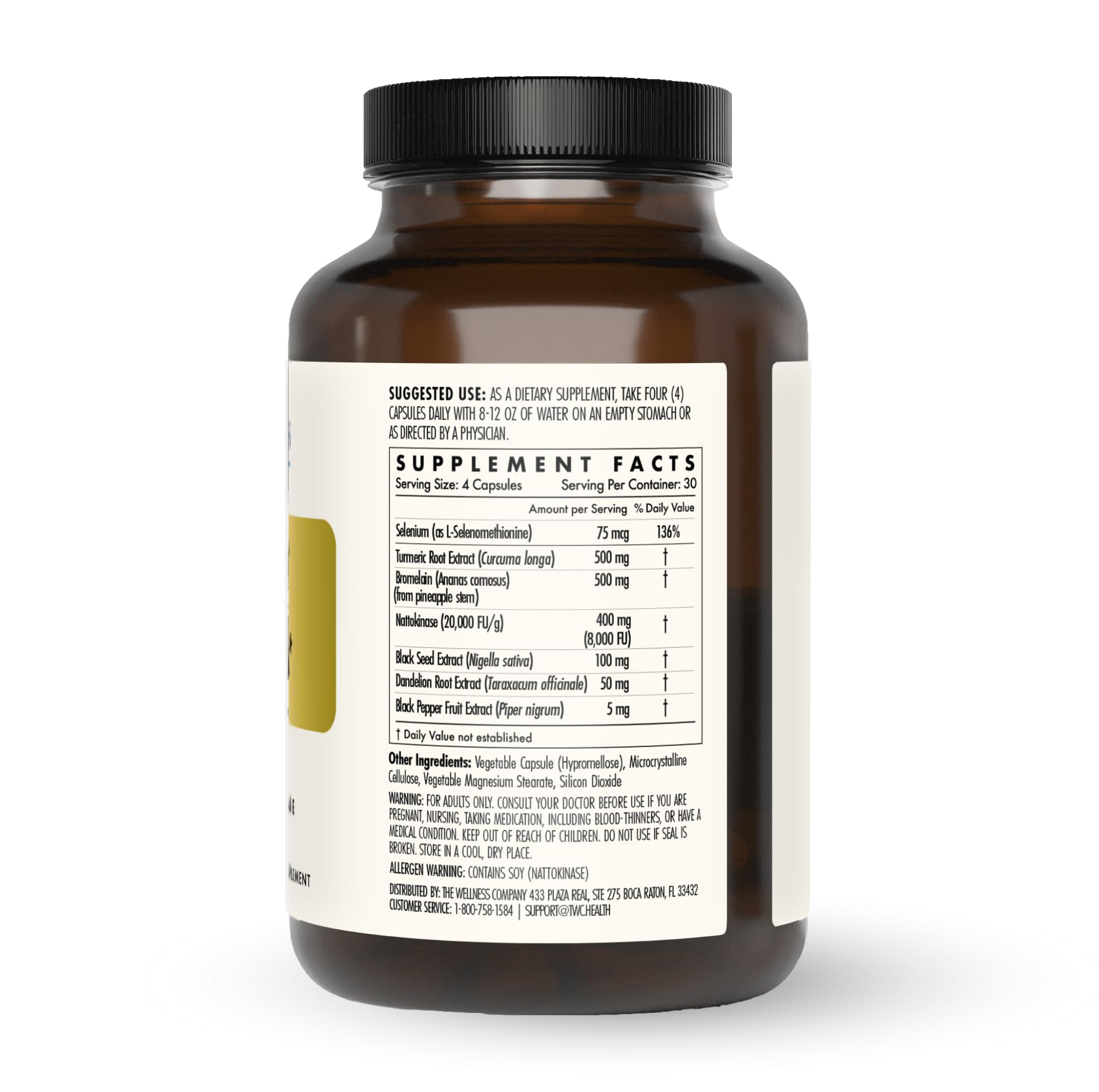 The Wellness Company Ultimate Spike Detox – Dr. McCullough Designed - 3-in-1 Nattokinase, Turmeric, & Bromelain Extra Strength - TrustMedUSA