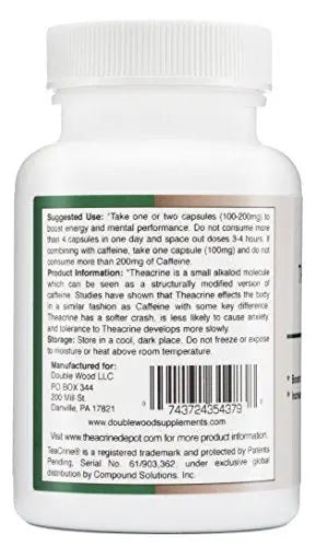 Theacrine (Teacrine) 100 Mg, 60 Capsules - Energy and Focus Supplement (Similar to Caffe - TrustMedUSA