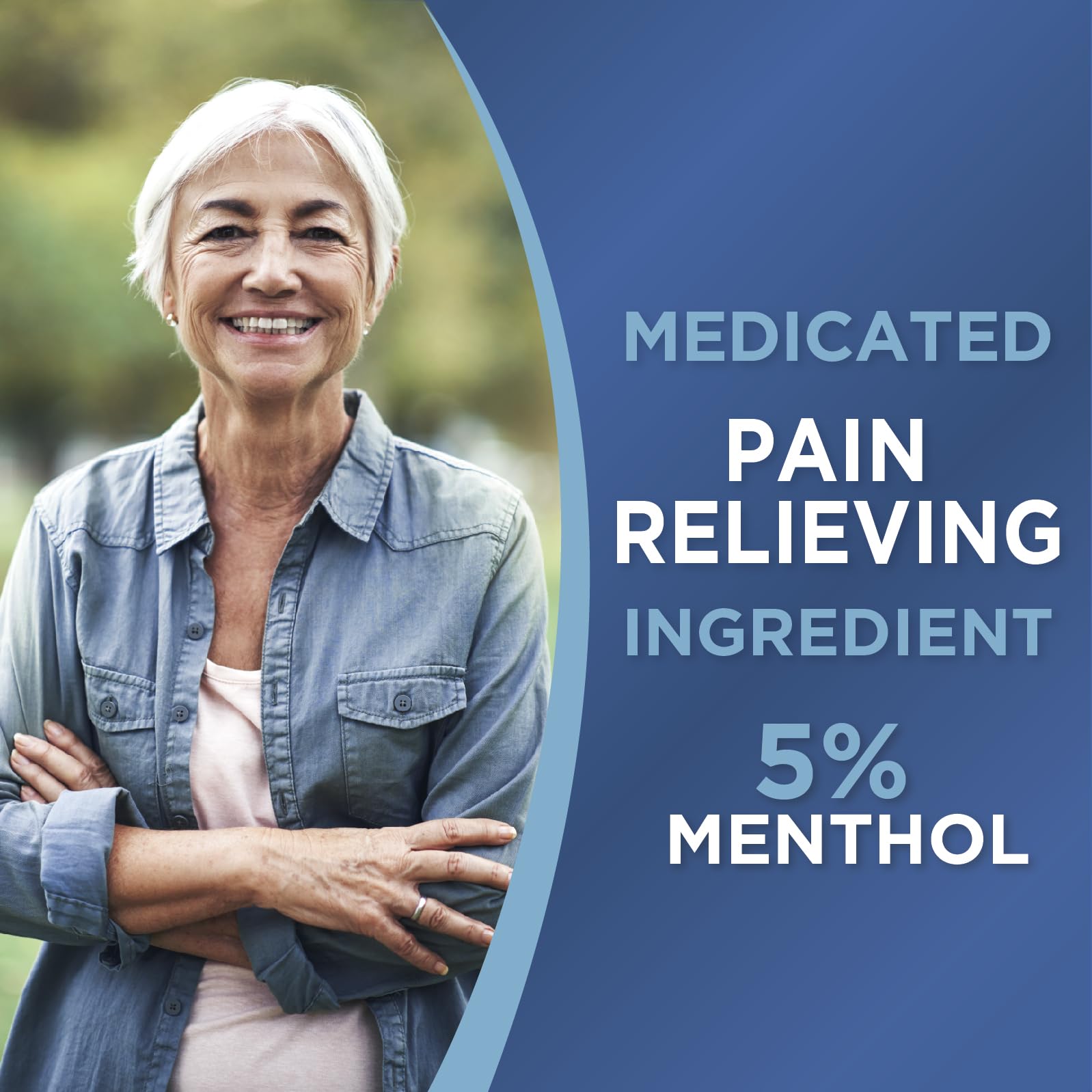 TheraCare Cold Hot Medicated Patch | 5% Menthol | Neck, Shoulder, Small Areas | 4.6” x 3.1” | 5-Count - TrustMedUSA