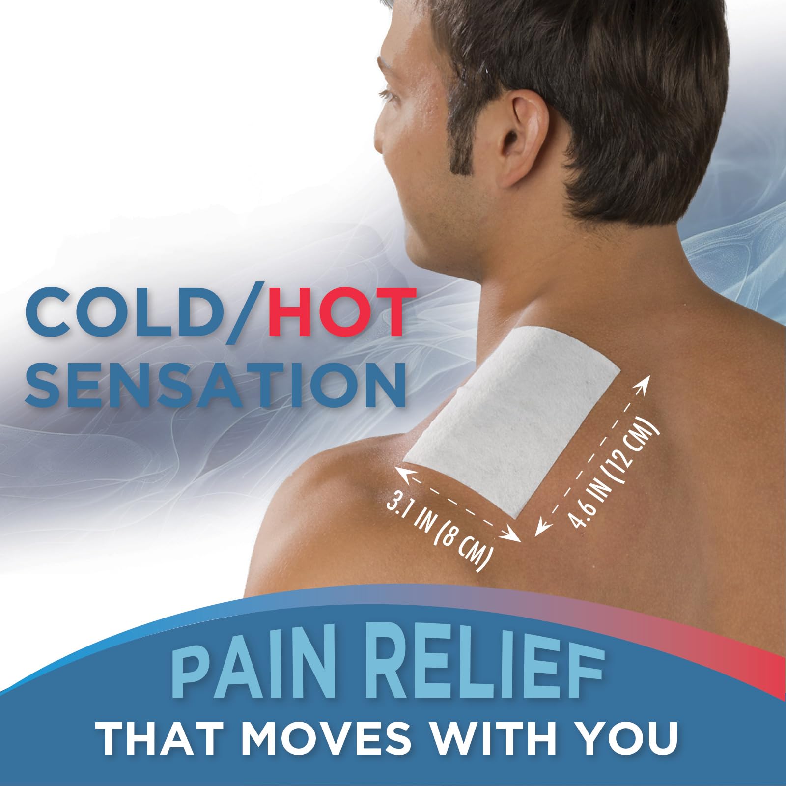 TheraCare Cold Hot Medicated Patch | 5% Menthol | Neck, Shoulder, Small Areas | 4.6” x 3.1” | 5-Count - TrustMedUSA