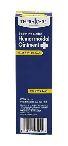 Thera|Care Hemorrhoidal Ointment | Soothes Itching and Burning | 1.0 oz | Hemorrhoid Symptom Relief | Fast Acting | Paraben-Free | Applicator Included - TrustMedUSA
