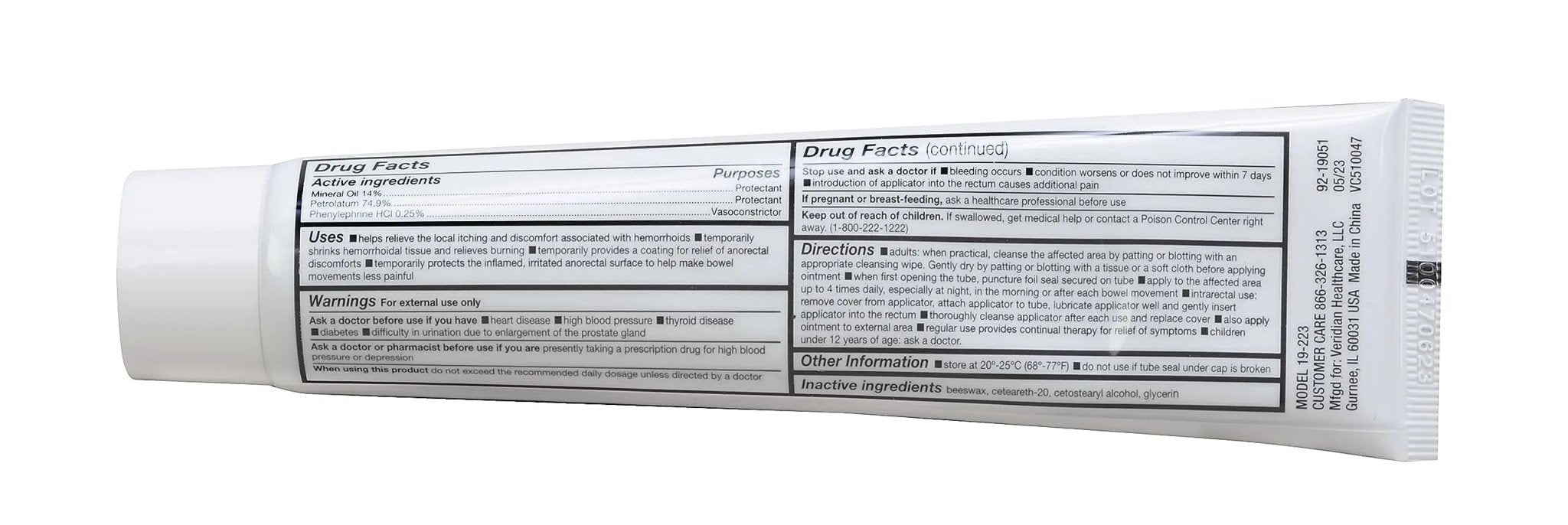 Thera|Care Hemorrhoidal Ointment | Soothes Itching and Burning | 1.0 oz | Hemorrhoid Symptom Relief | Fast Acting | Paraben-Free | Applicator Included - TrustMedUSA