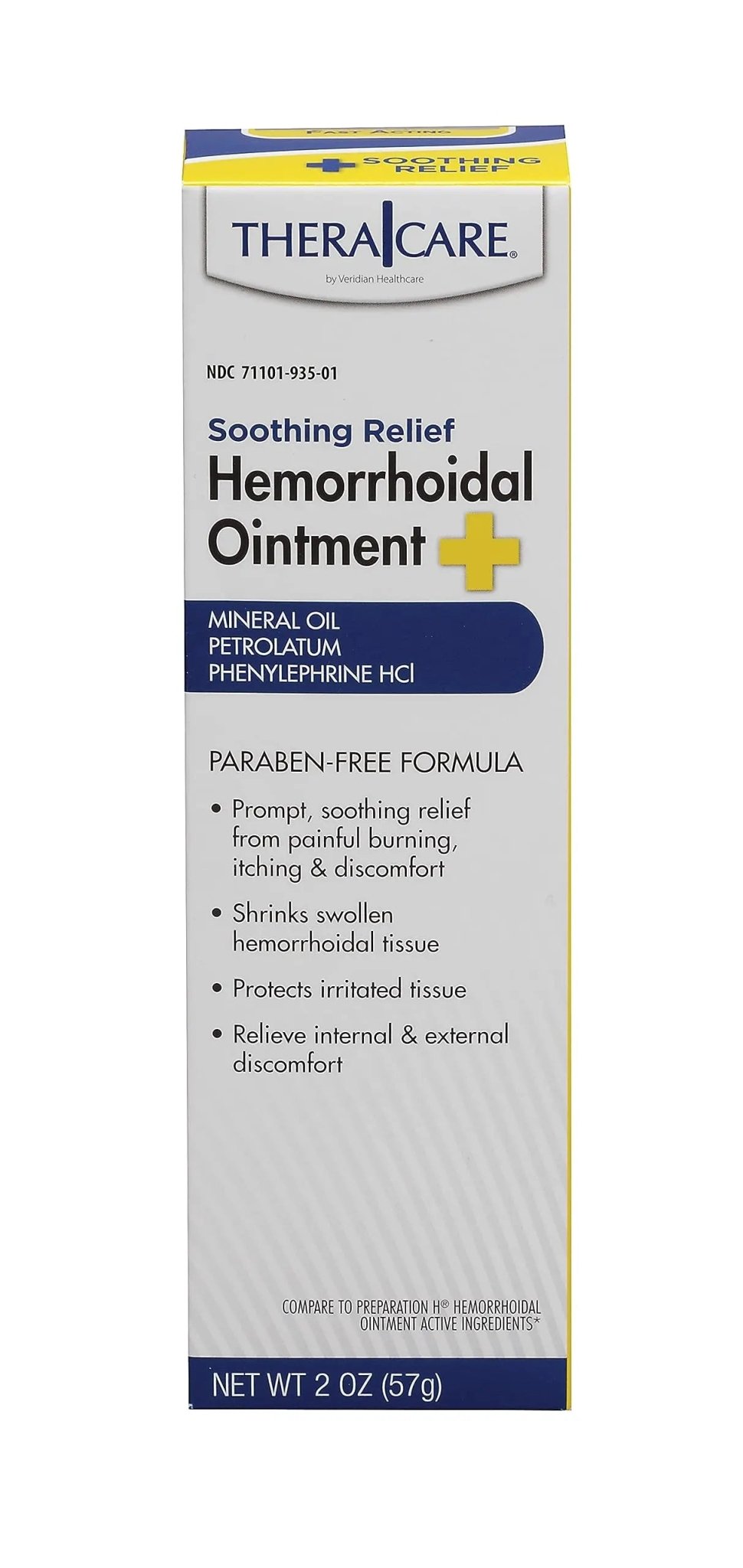 Thera|Care Hemorrhoidal Ointment | Soothes Itching and Burning | 1.0 oz | Hemorrhoid Symptom Relief | Fast Acting | Paraben-Free | Applicator Included - TrustMedUSA