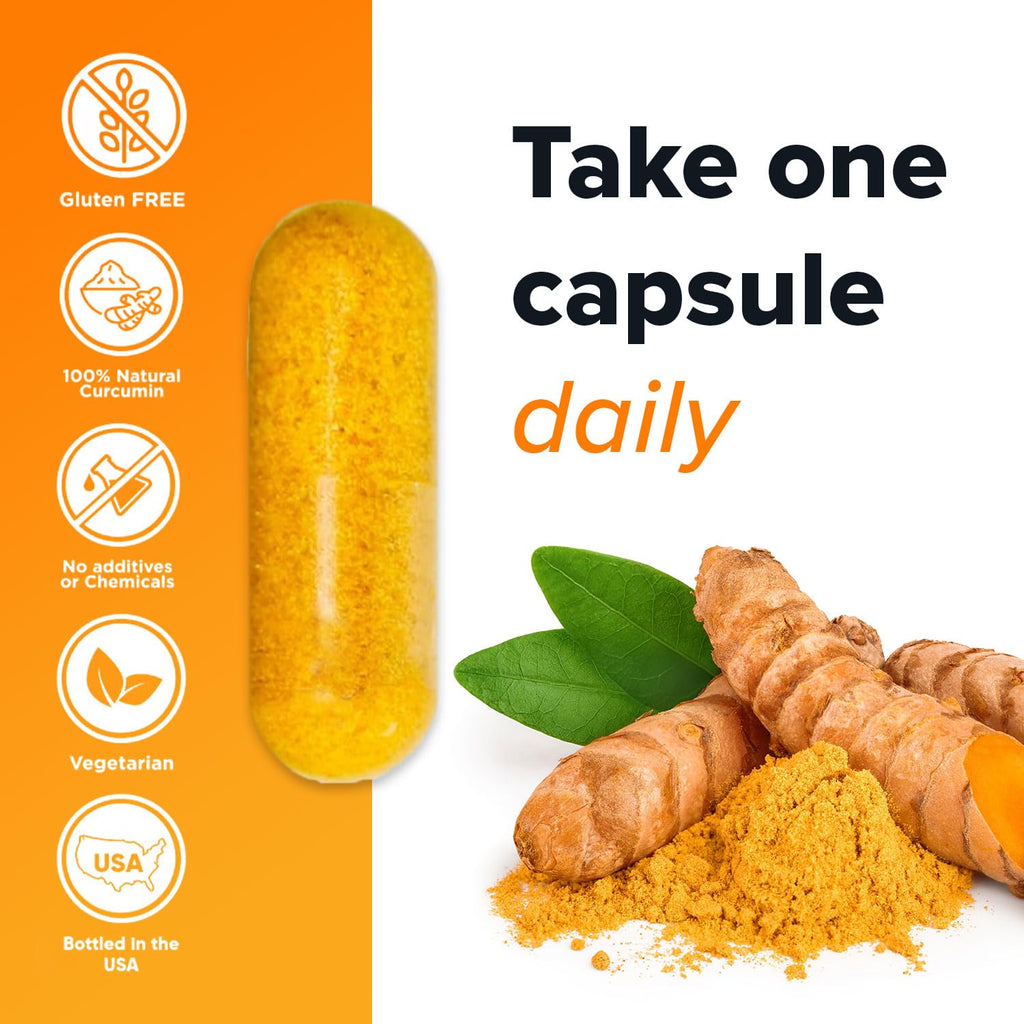 Theracurmin Turmeric Curcumin Supplement, 120 Count, High Absorption Turmeric & Curcumin - Joint Supplement for Men and Women - 42.6X More Bioavailablity - Maple Wellness Supplements
